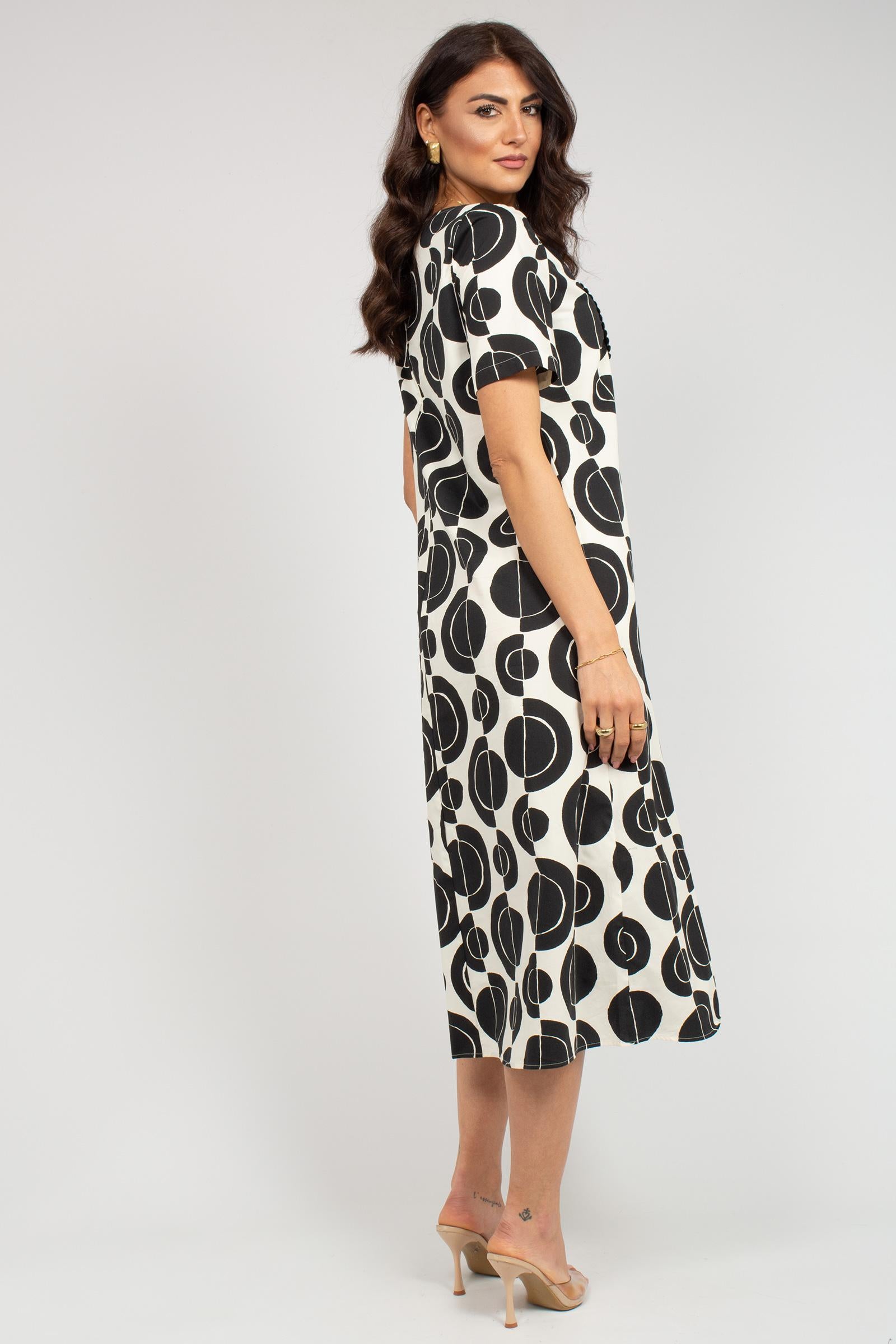 abito in cotone stampato 7003R005017N 01 DIANA GALLESI 