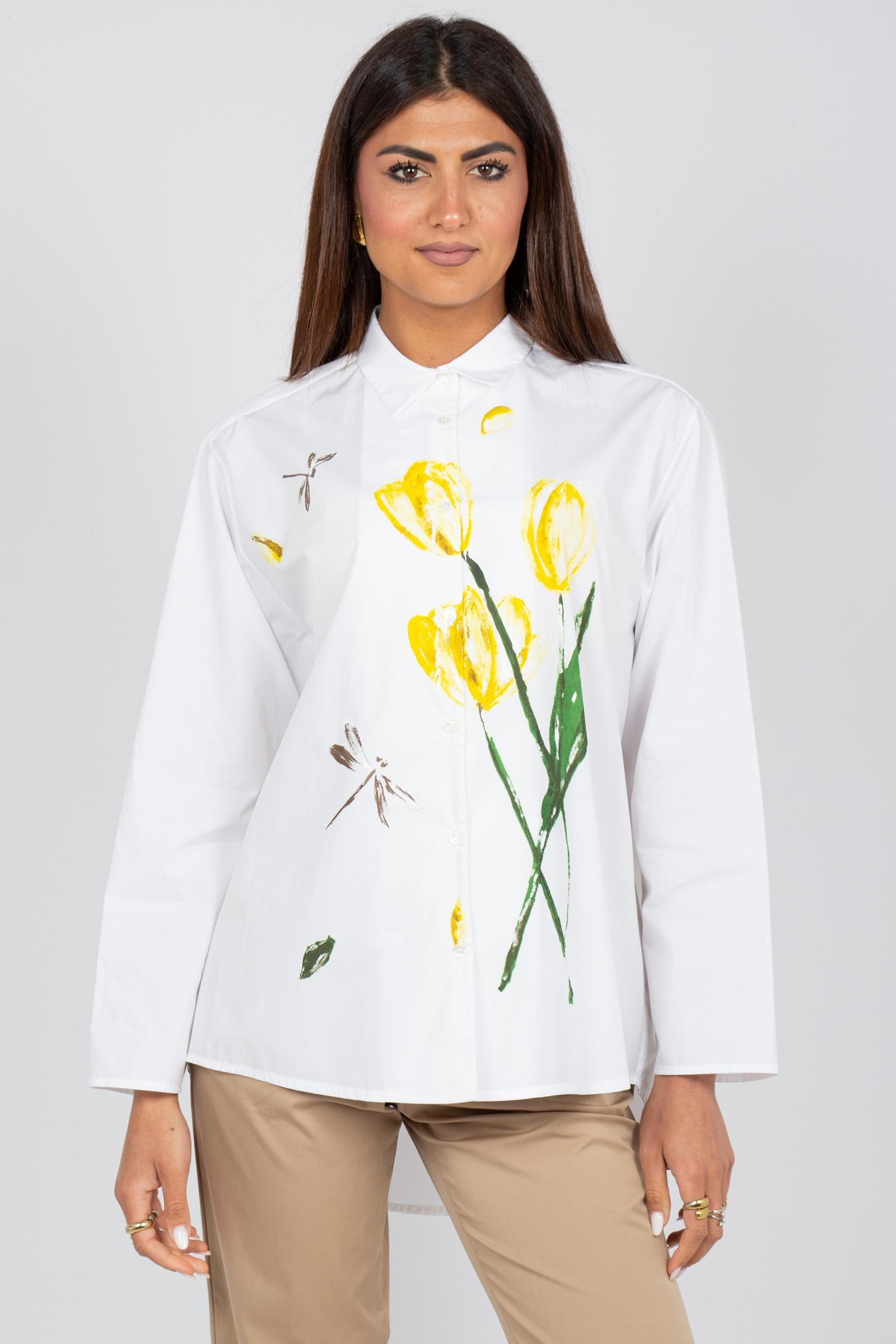 camicia in cotone dipinto WH2130 0043 YC MILANO 