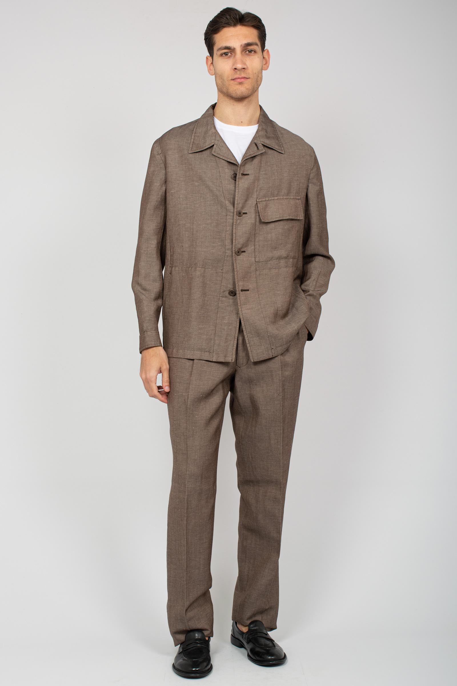 overshirt in cotone e canapa PABLOTF0532 630 THE GIGI 