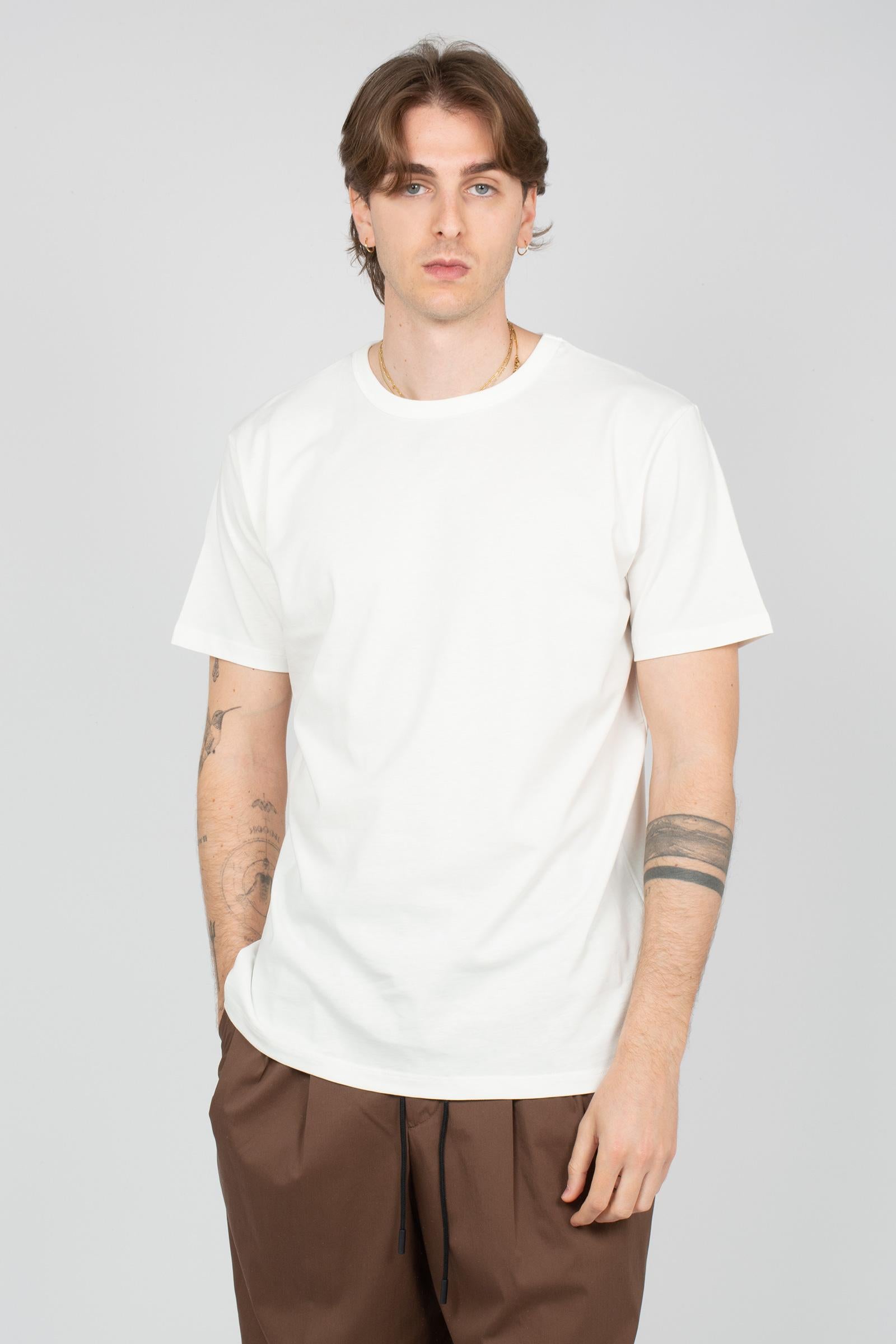 t-shirt in cotone B6AB96 BIANCO AMARANTO 