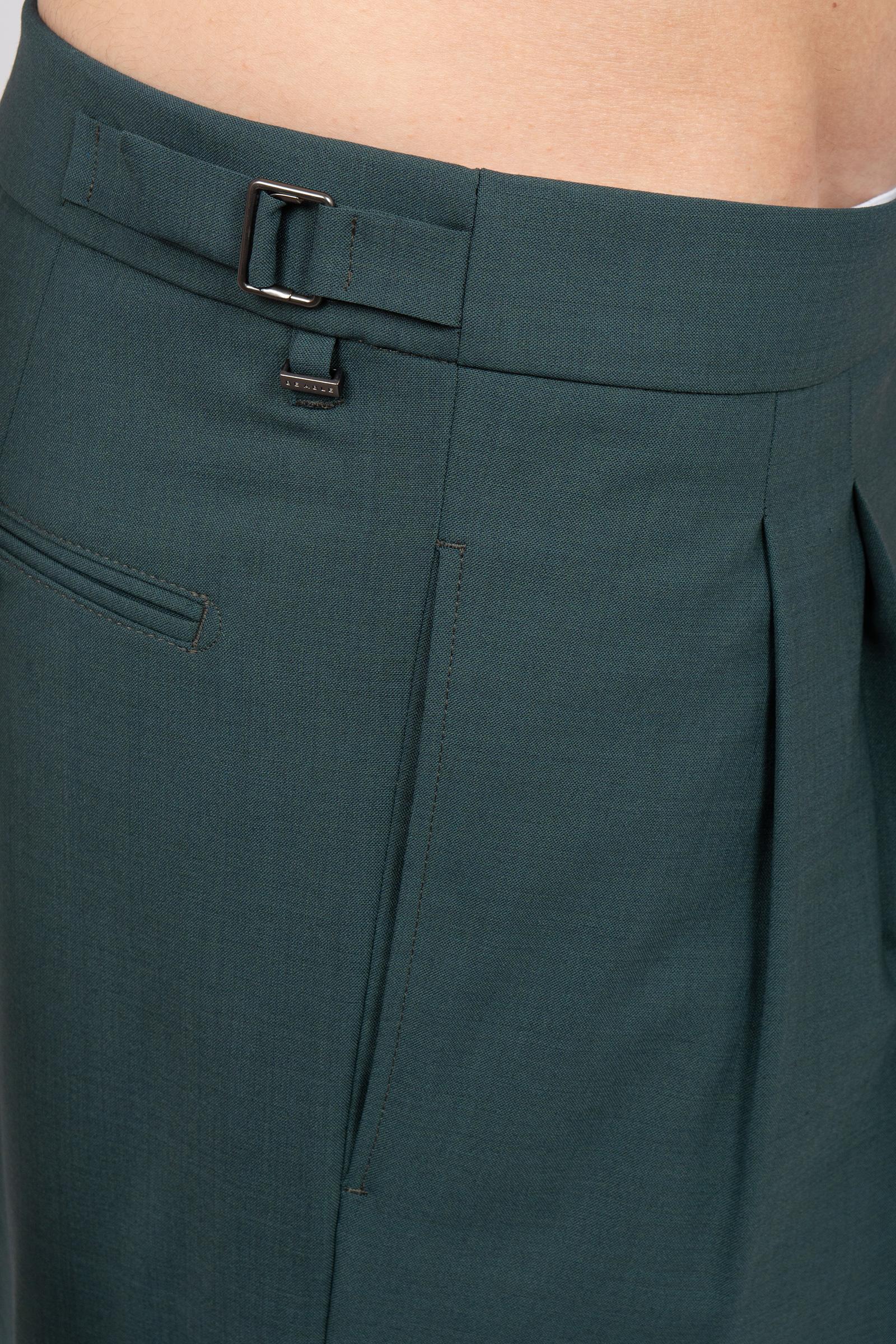 pantalone con pince in fresco lana 'roy' ROYTBCMS26 VERDE BE ABLE 