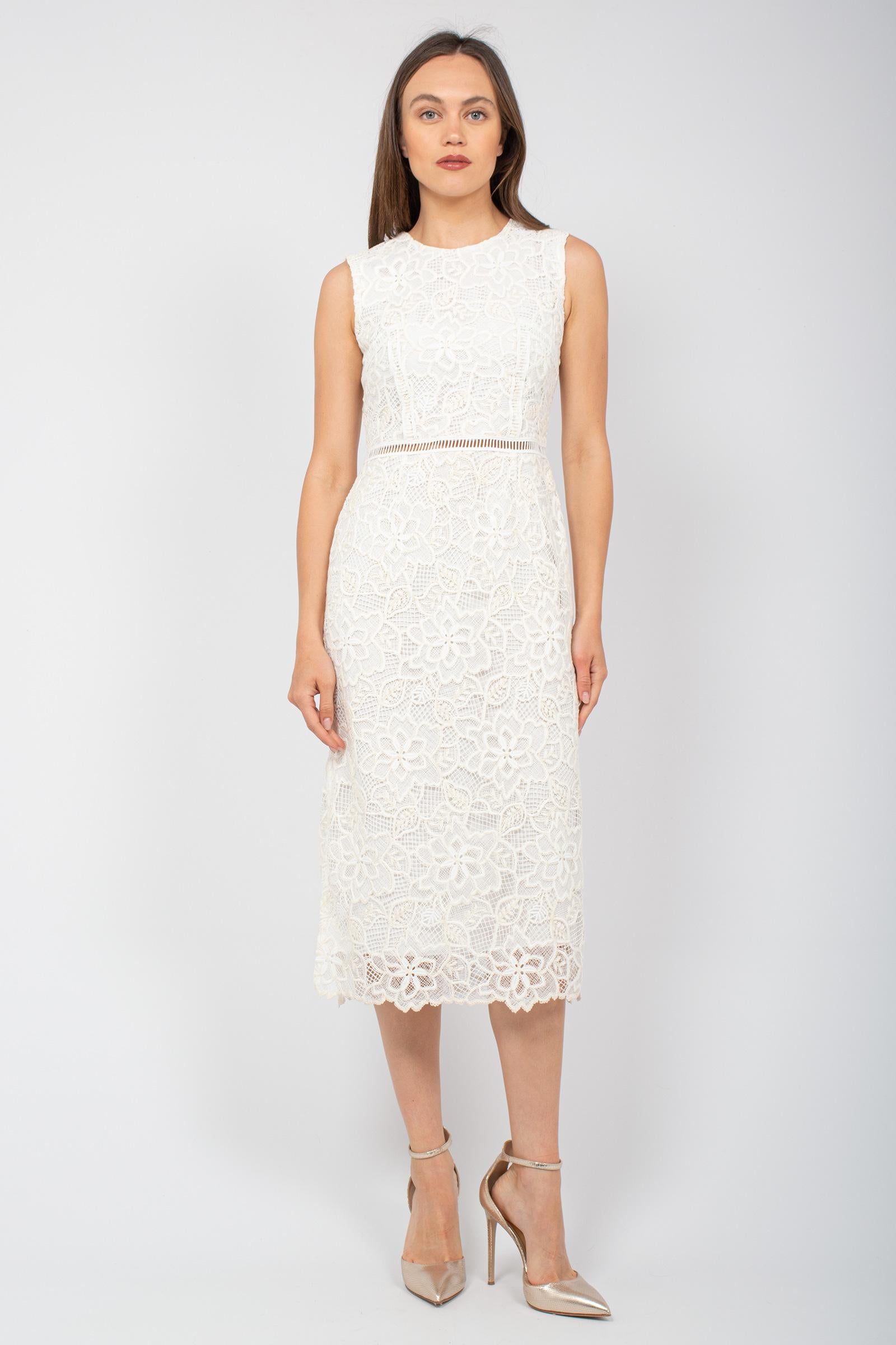 abito a tubino in pizzo D46EQ046EN4 MF301 ERMANNO - ERMANNO SCERVINO 