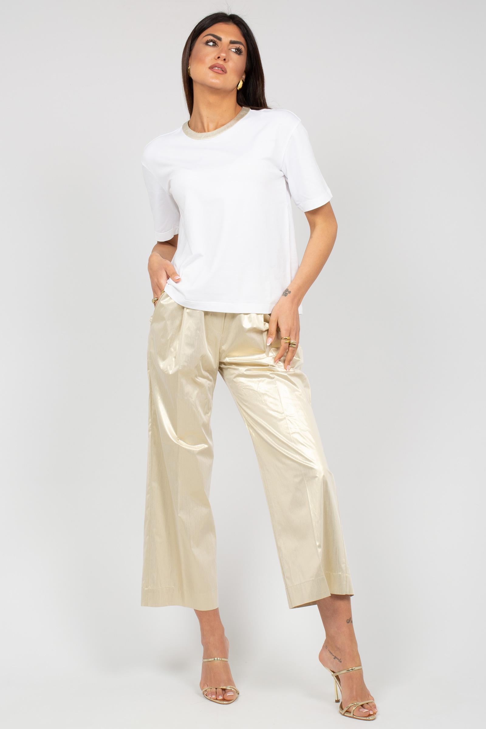 pantalone in viscosa gold 76829 9000 LE TRICOT - Perugia 