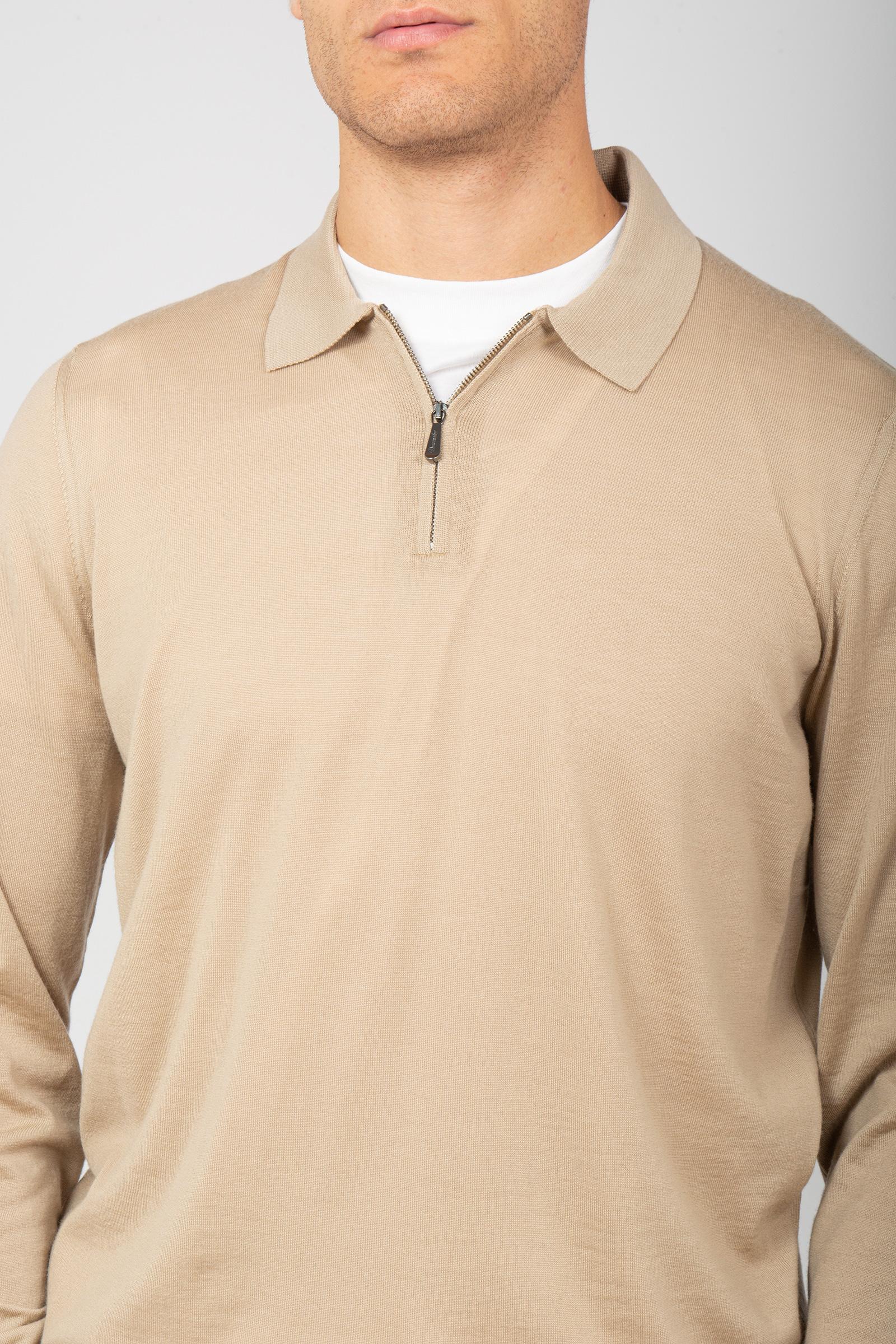 polo con zip in lana merinos ultrafine D0D149 150 DRUMOHR 