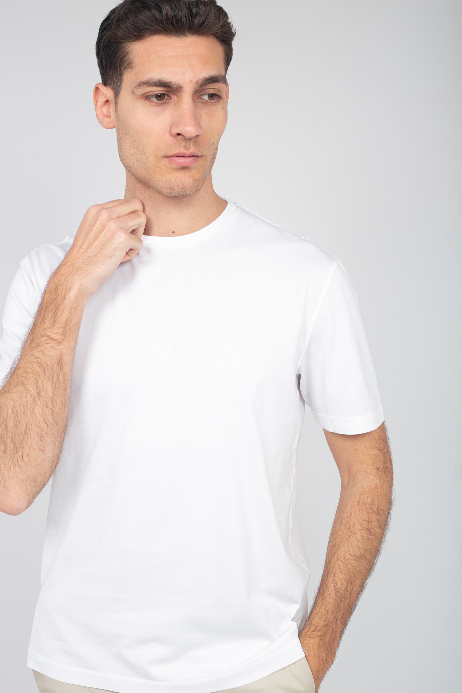 t-shirt regular in cotone RB51021 01 ROBERTO COLLINA 