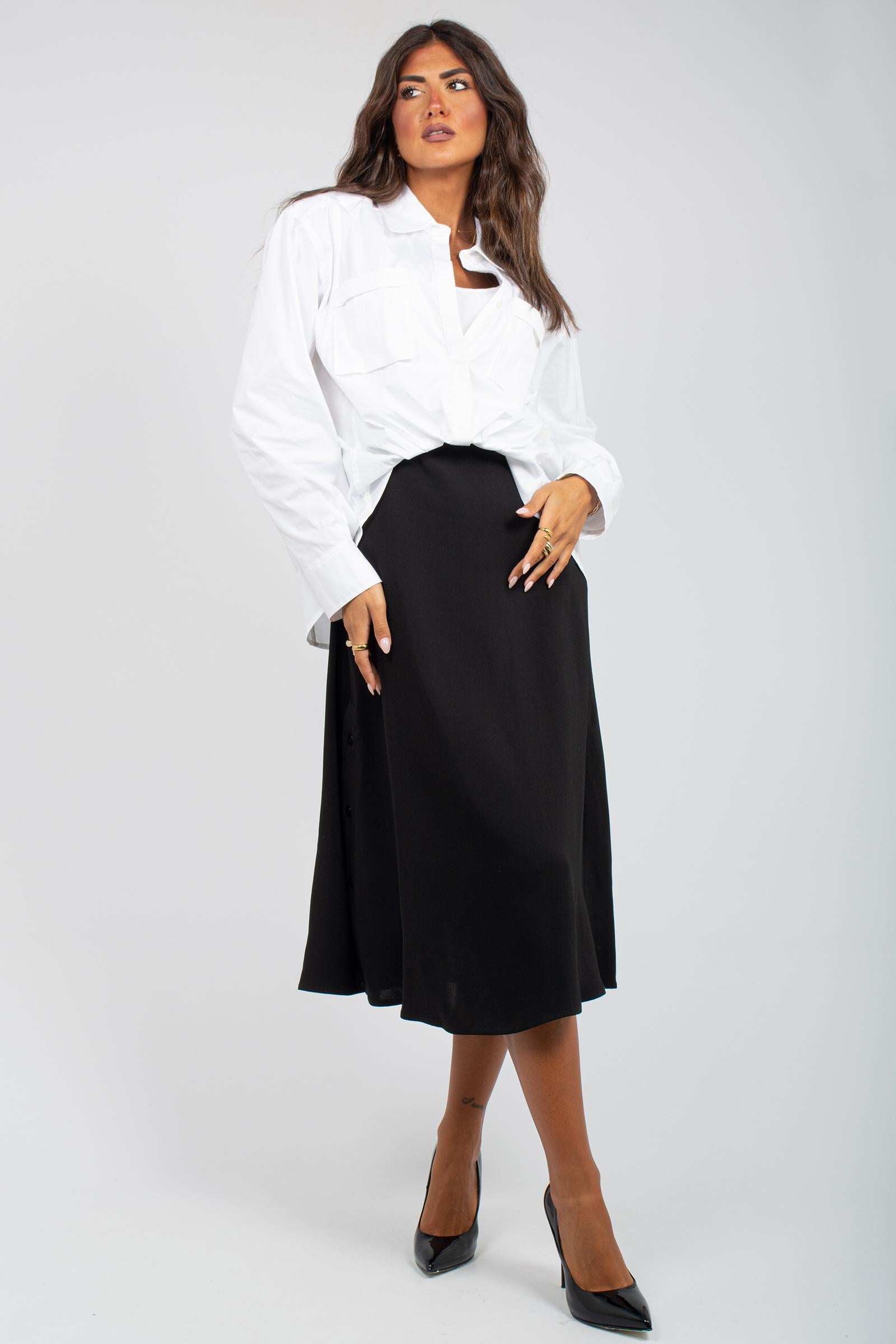 abito camicia in misto cotone 'mayara' Y5WL47 Y69A0 SEMICOUTURE 