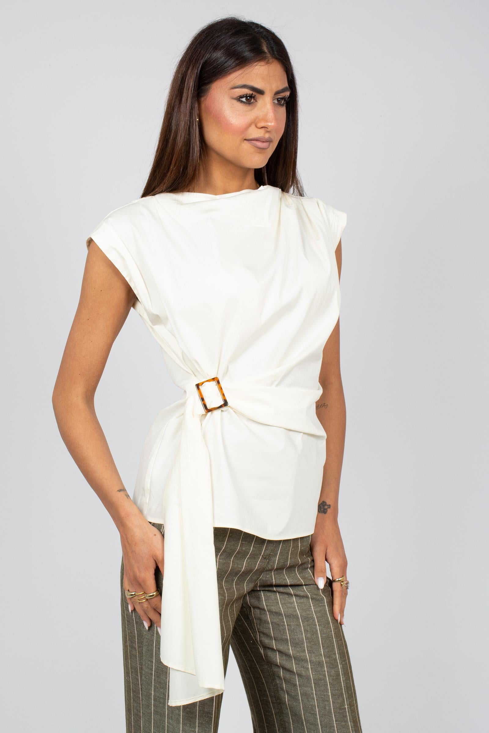 blusa in cotone 'supremo' SUPREMO 001 MARELLA 