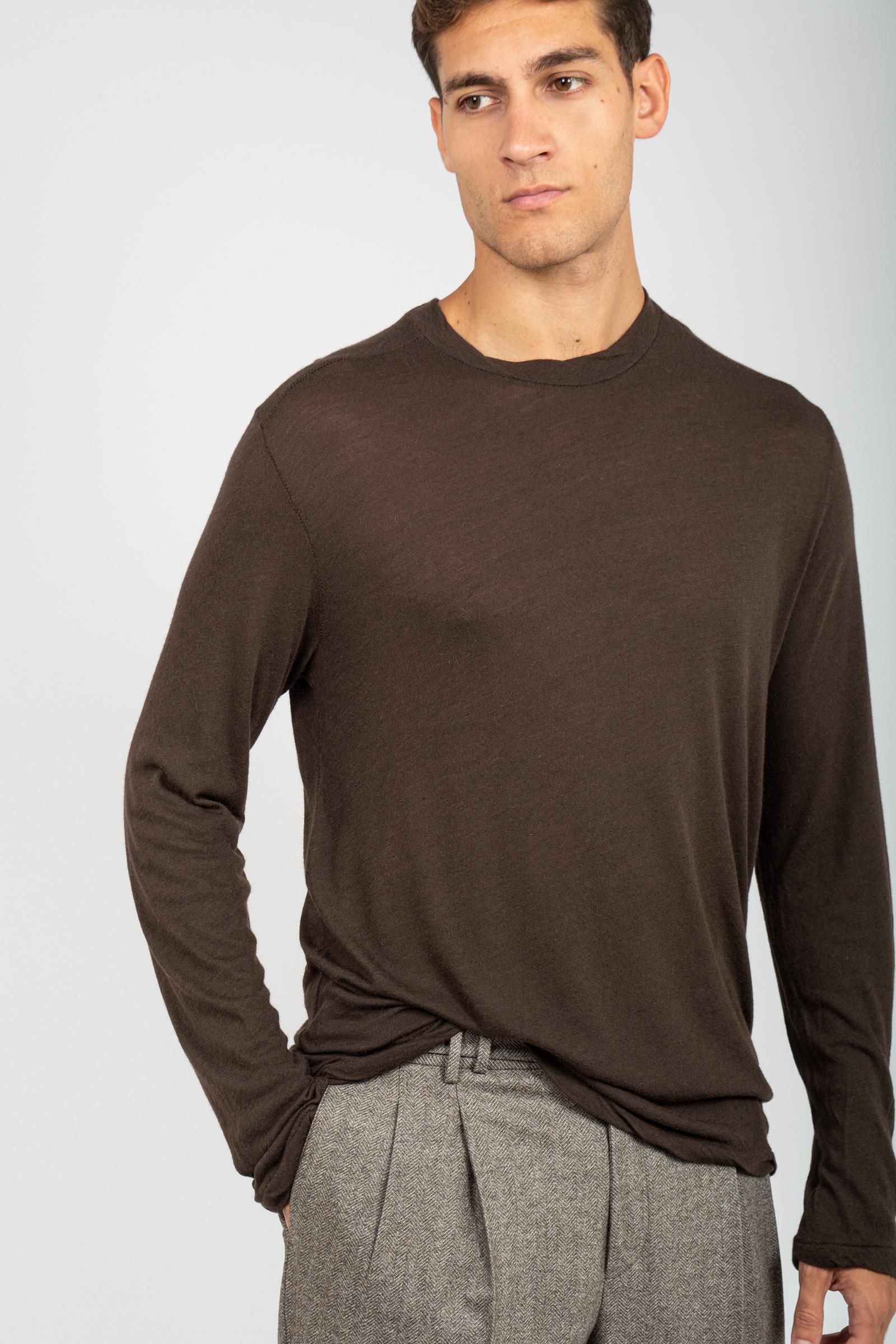 t-shirt manica lunga in misto lana AI25AFU70 24 ATOMO FACTORY 