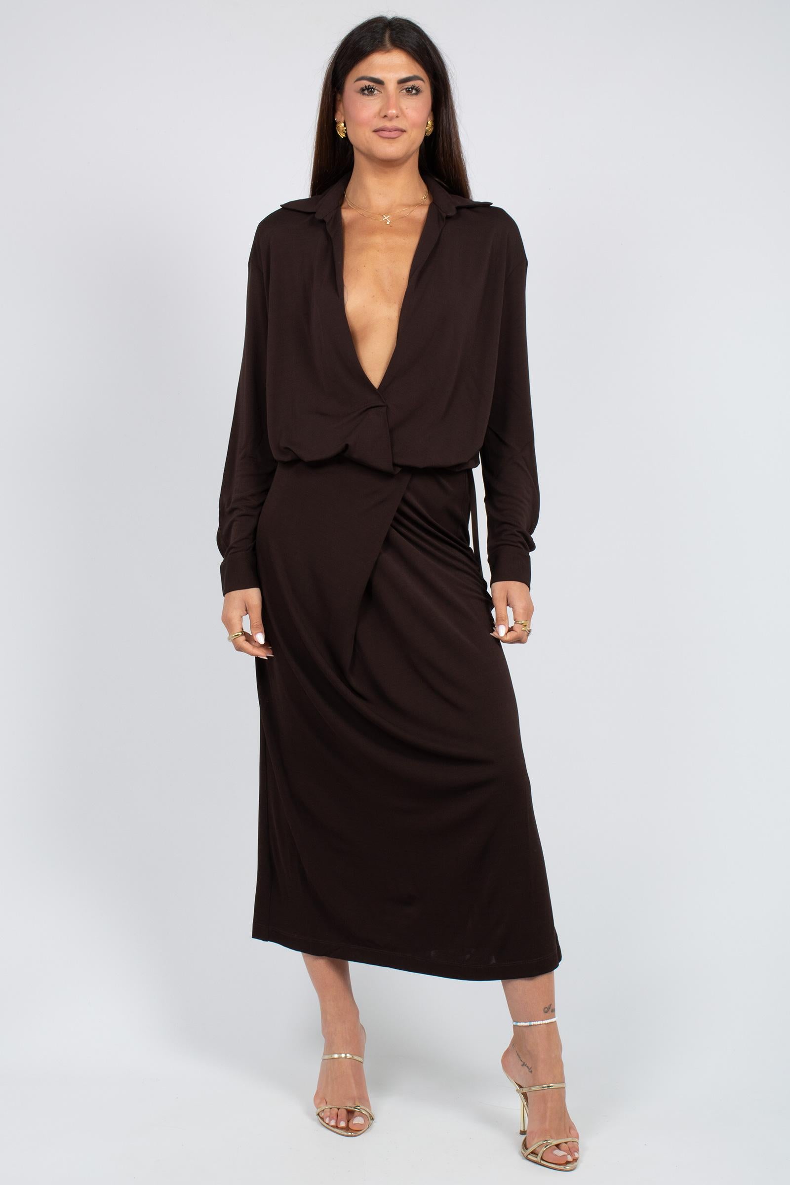 abito con cintura in jersey 'martina' S6SQ16 T83 SEMICOUTURE 