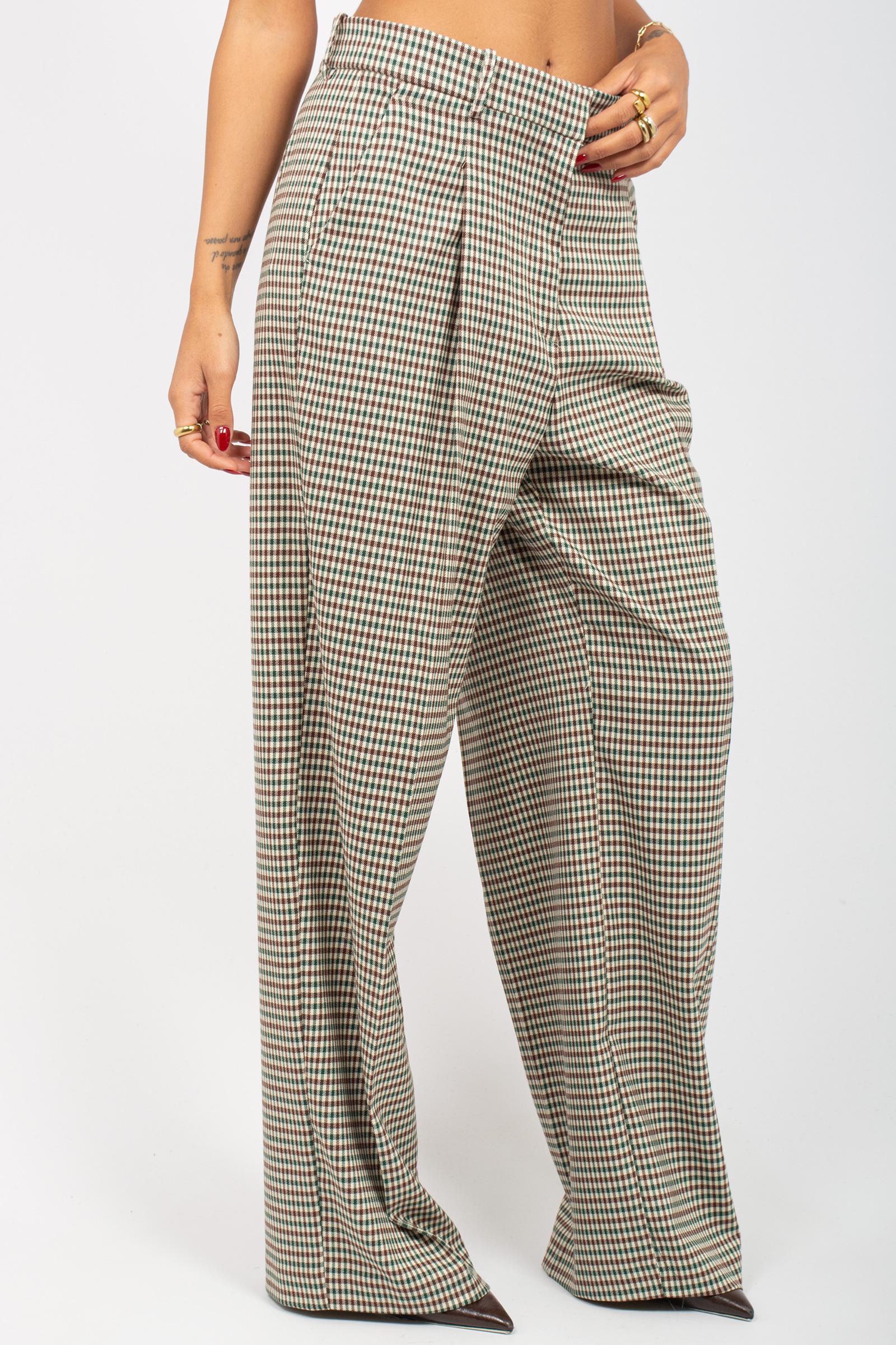 pantalone con pince in misto viscosa P1P01 VERDEBLUES JACQUEUR 