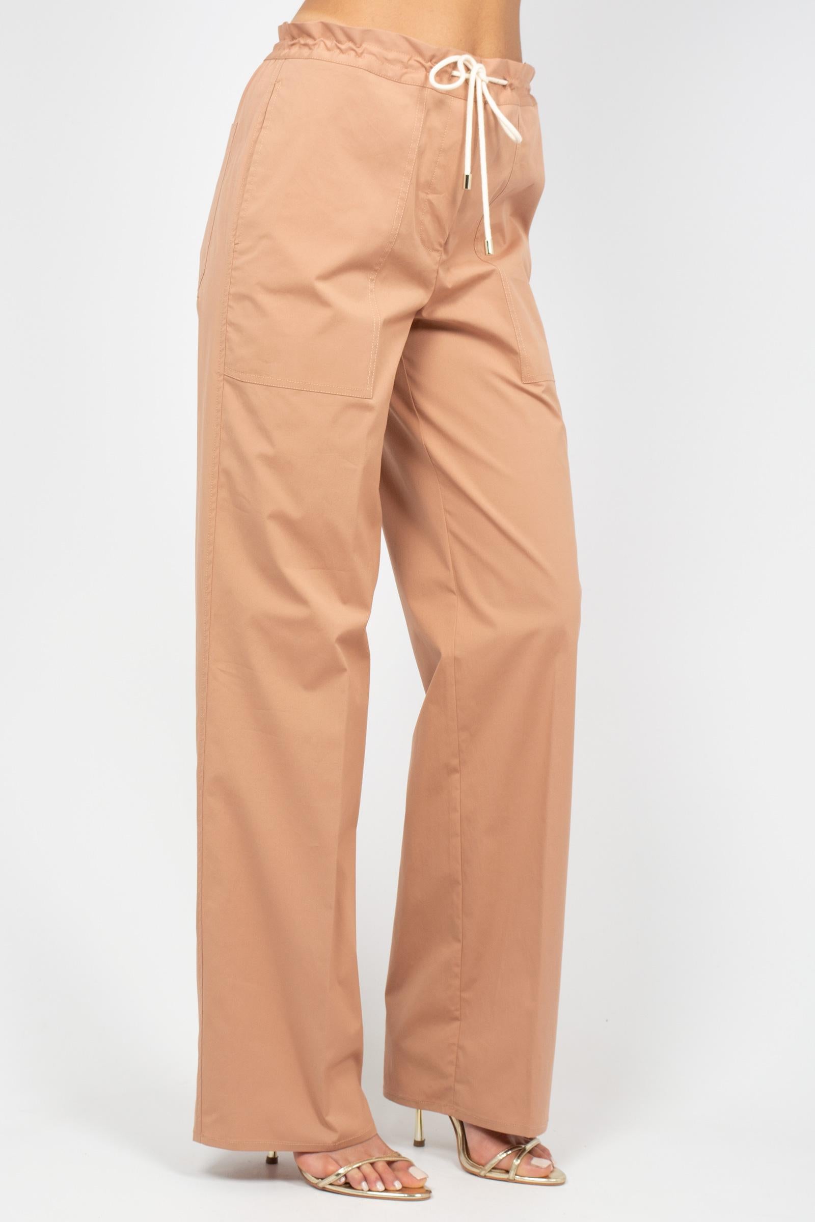 pantalone in cotone 'rita' Y6SK42 E34 SEMICOUTURE 