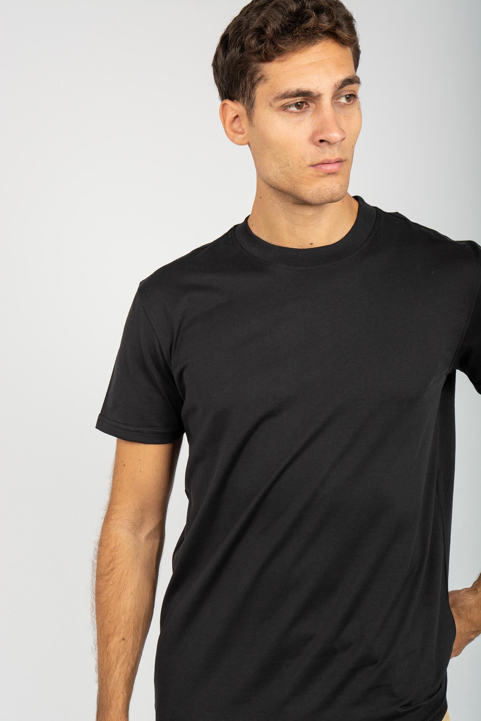 t-shirt in cotone e seta TL5STM050LEL 01CD0990 PT TORINO 