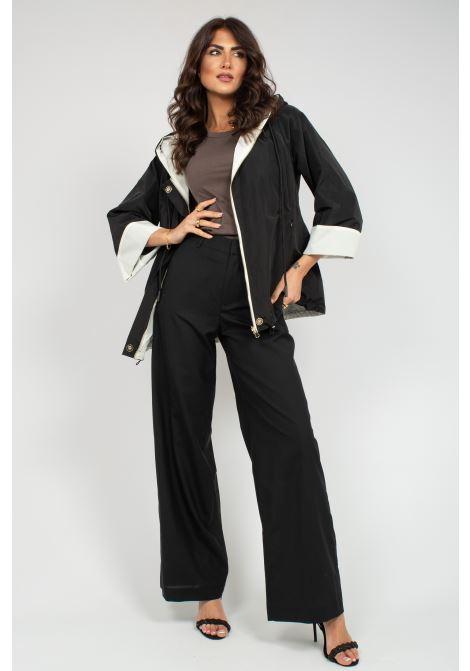 piumino leggero con cappuccio GB110JAZZ NERO SANGERMANO 