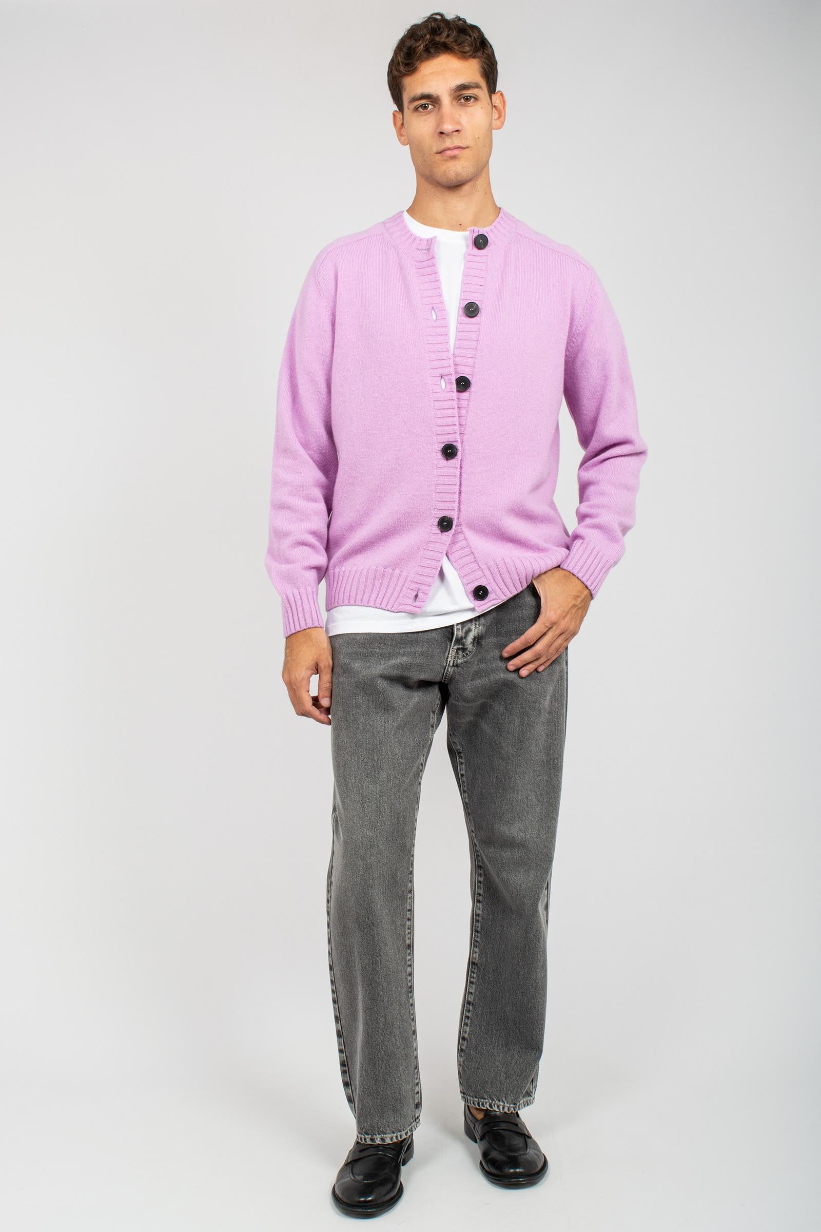 cardigan chanel in lana B9F0022 GLICINI AMARANTO 