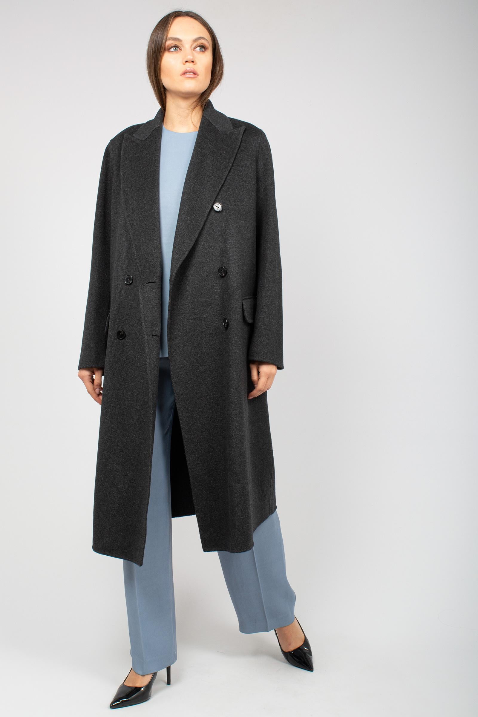 cappotto in panno di lana 'arianna' B51PDARIADOU GREY PALTO' 