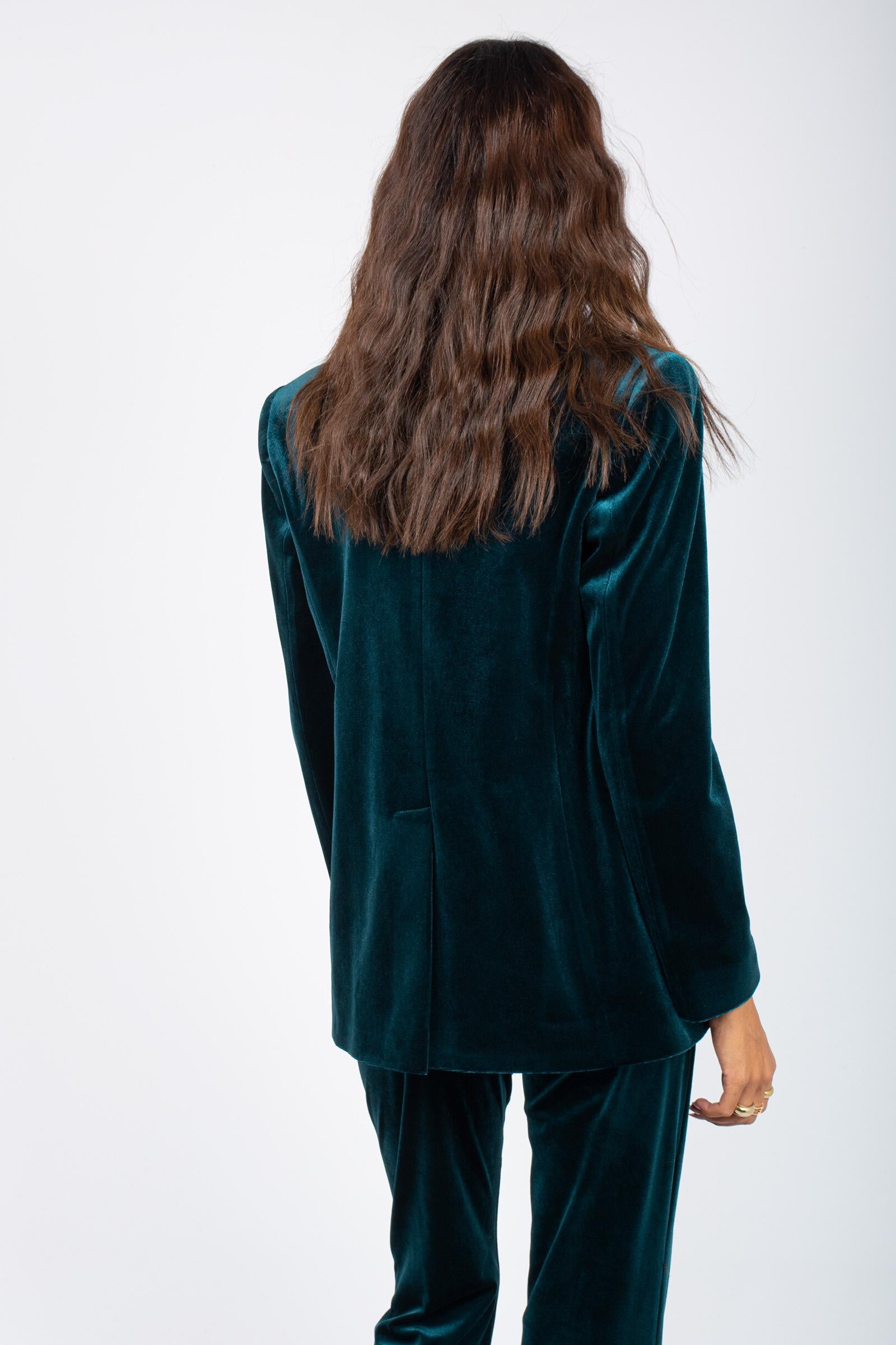 giacca oversize in velluto GI1050ARTGC205 EMERALD ACTUALEE 