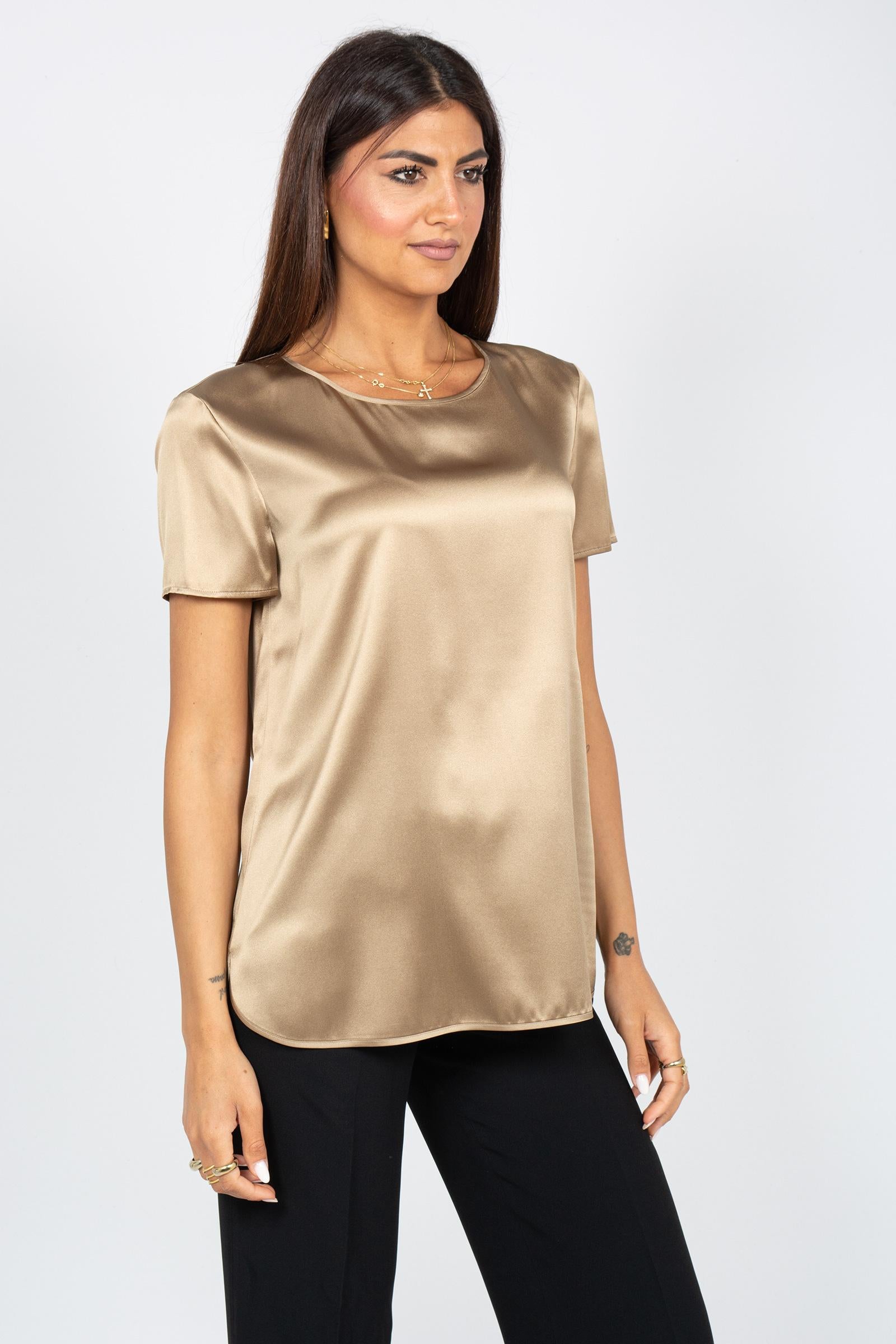 t-shirt in seta 'cortona' 2616111037600 027 MM - MAX MARA 