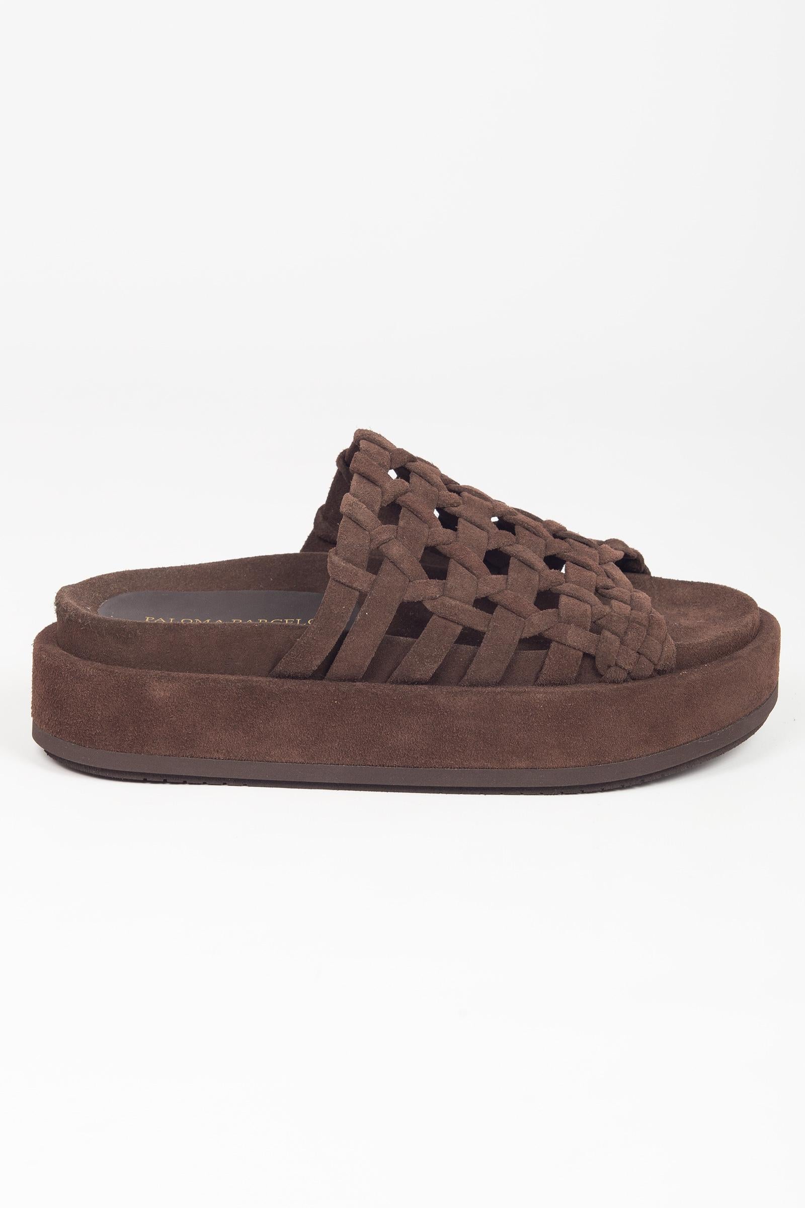pantofola in suede 'nadira' 266401NADIRA SUEDEBROWN PALOMA BARCELO 