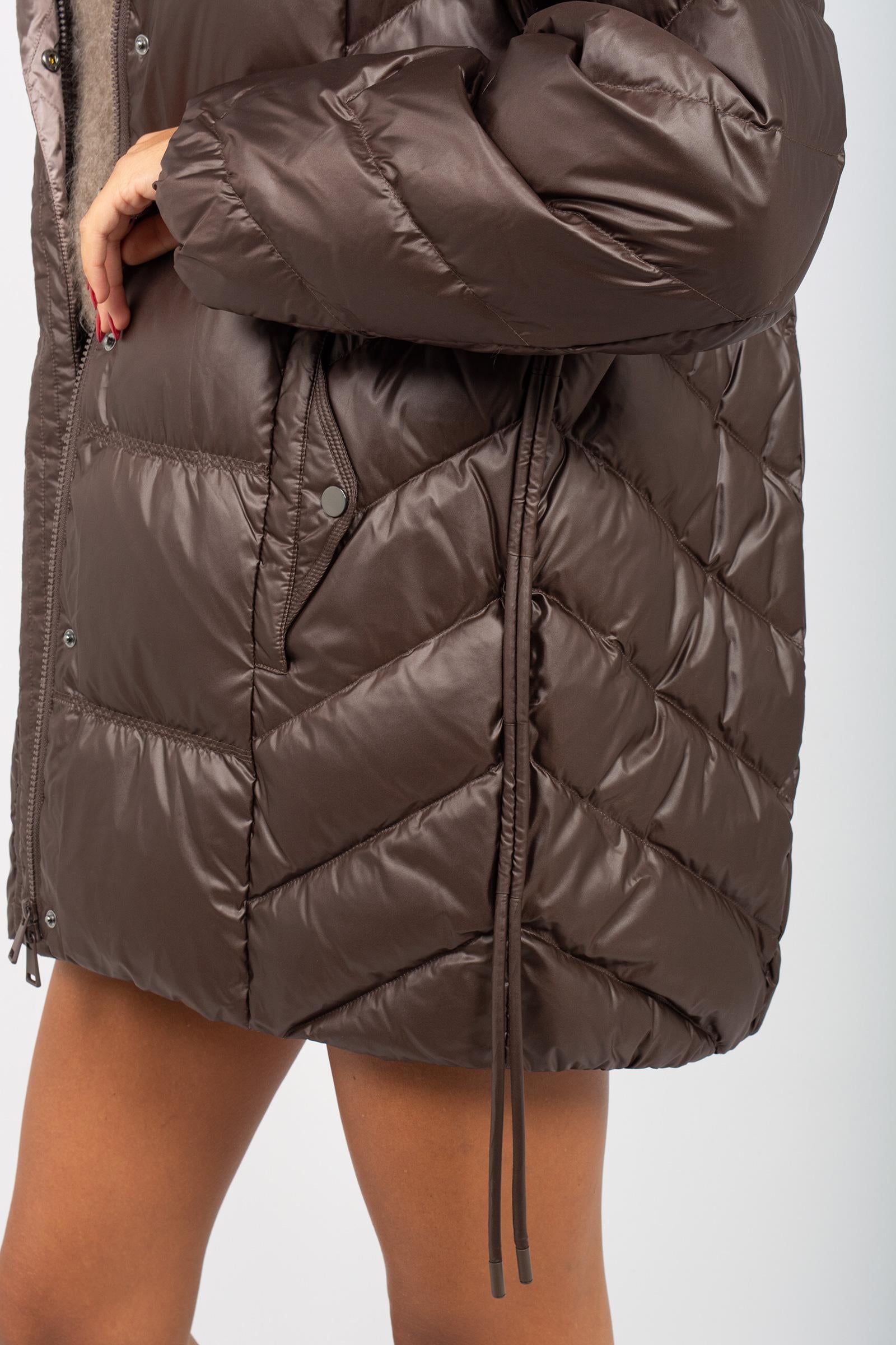 piumino trapuntato in nylon NAIROBI MARRONE PATRIZIA PARMA 