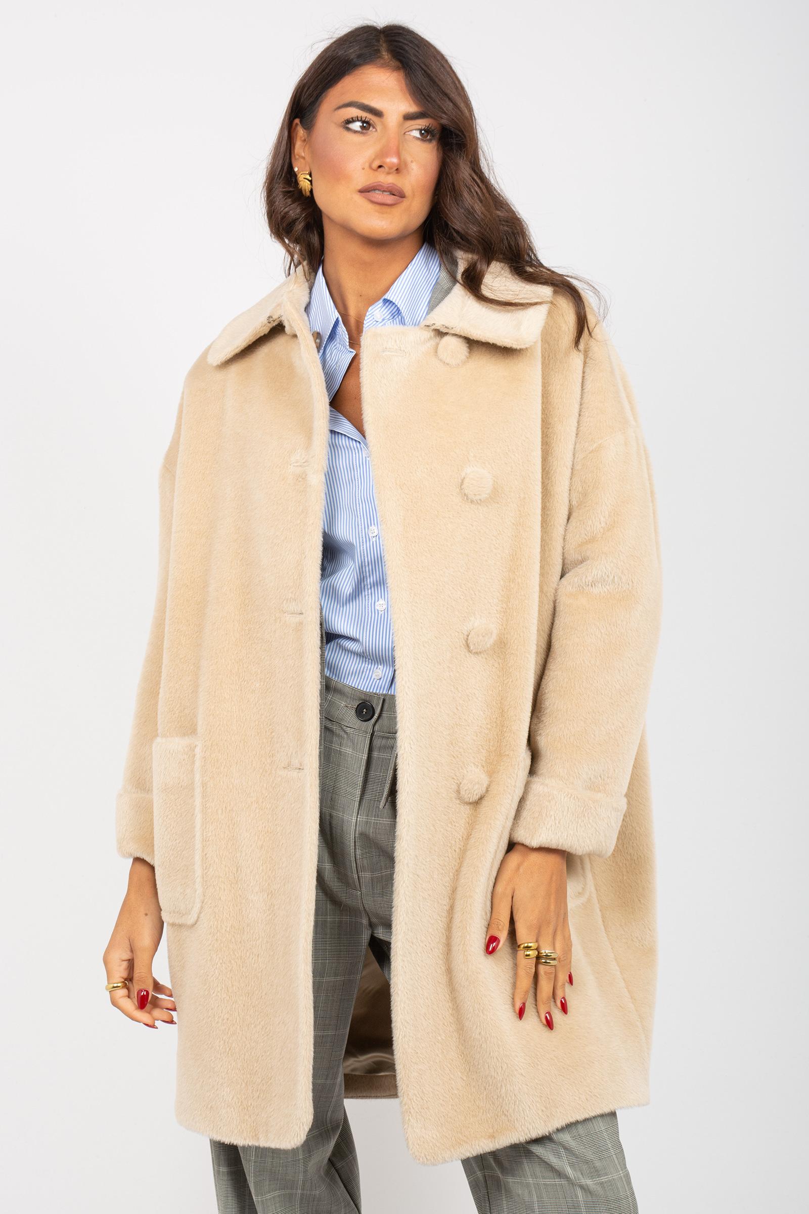 cappotto collo tondo in alpaca 82000329163M2 9502 TARDIA 