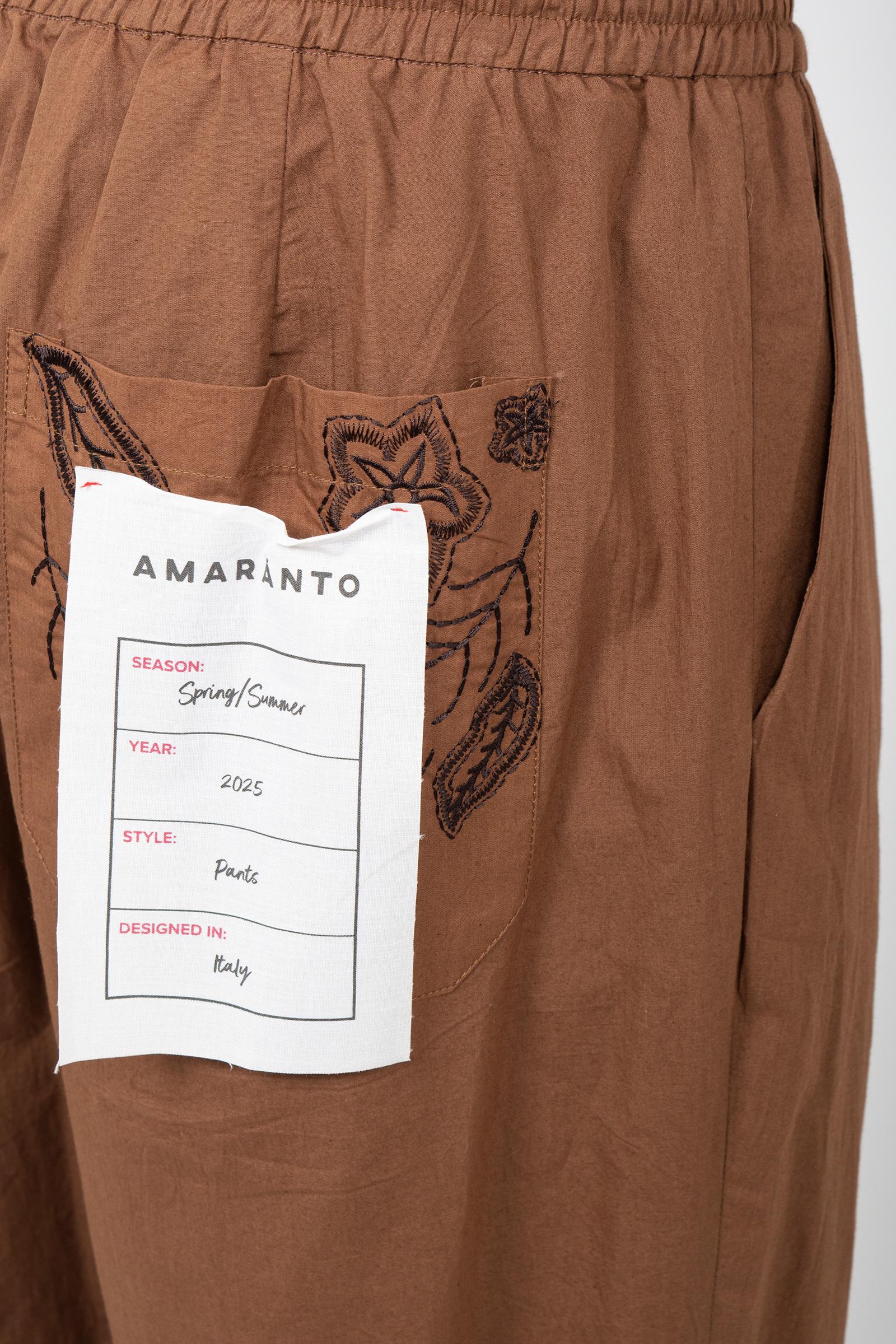 jogger in cotone B6D0015 MARRONE AMARANTO 