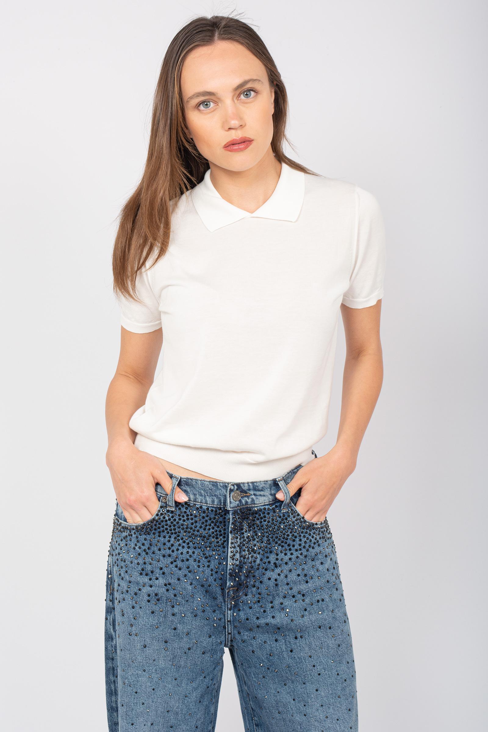 polo in cotone unito L0G416 120 DRUMOHR 
