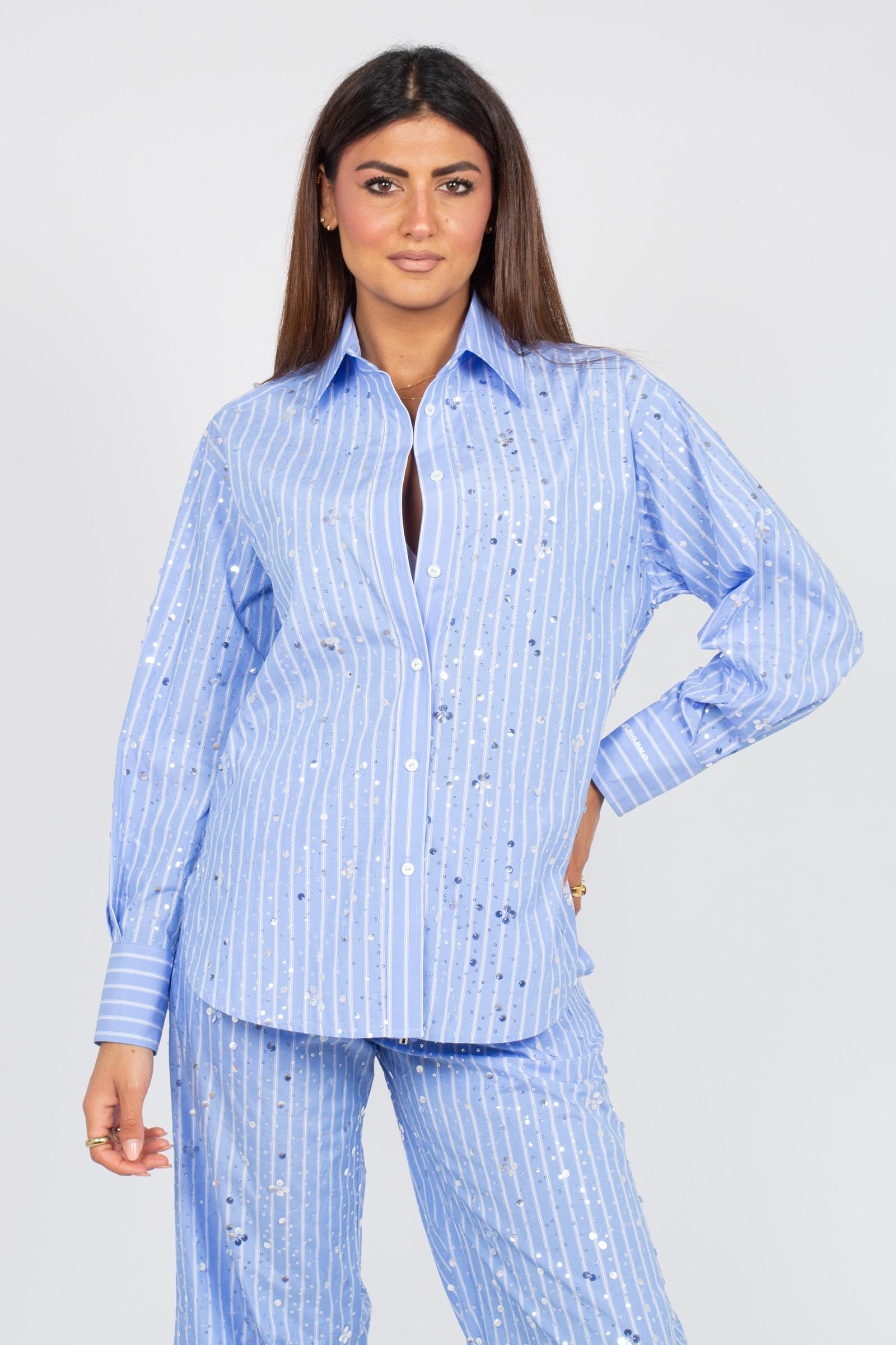 camicia in popeline con ricami D48EK013ES1 75210 ERMANNO - ERMANNO SCERVINO 