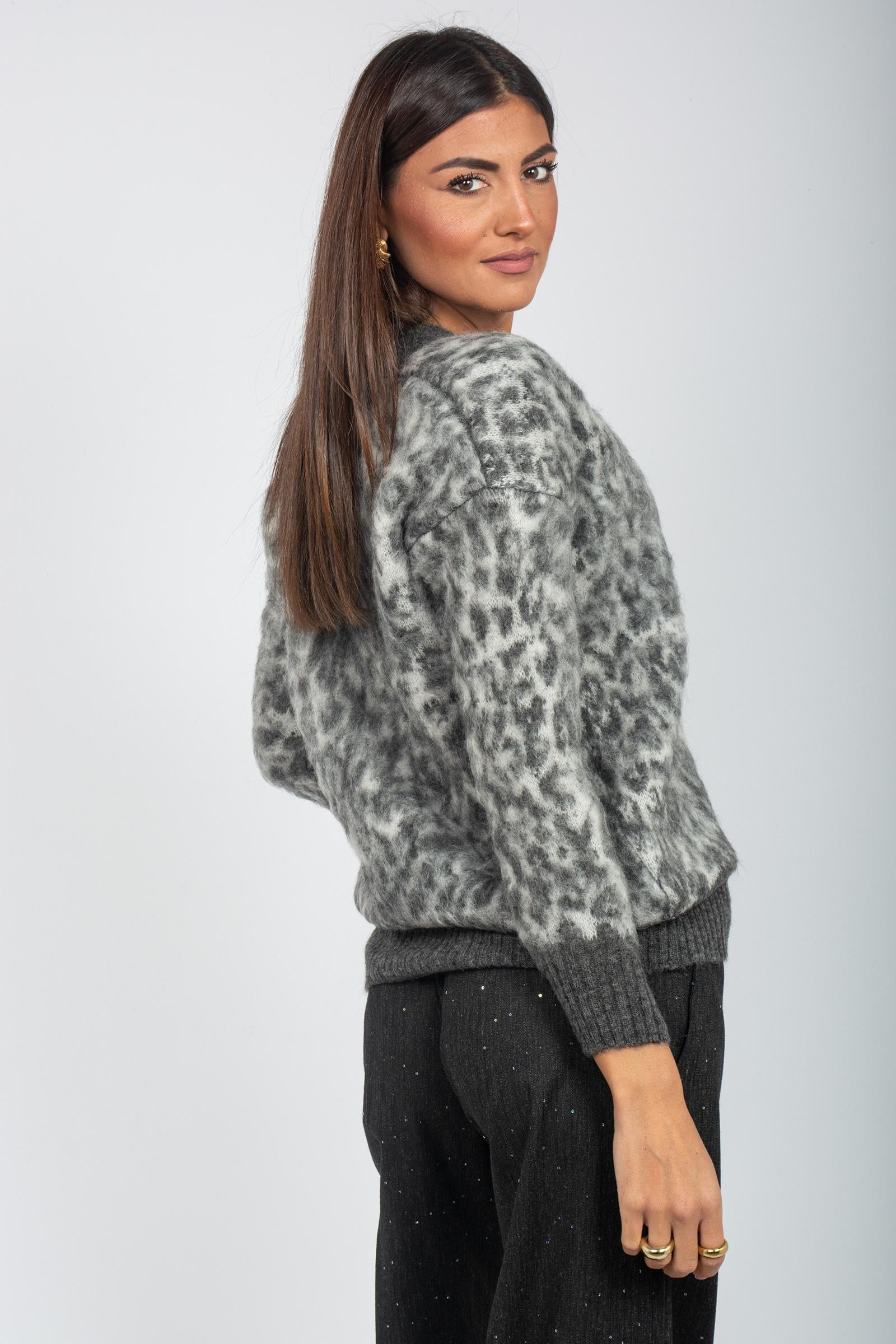 cardigan animalier in misto alpaca 61272 11 D.EXTERIOR 