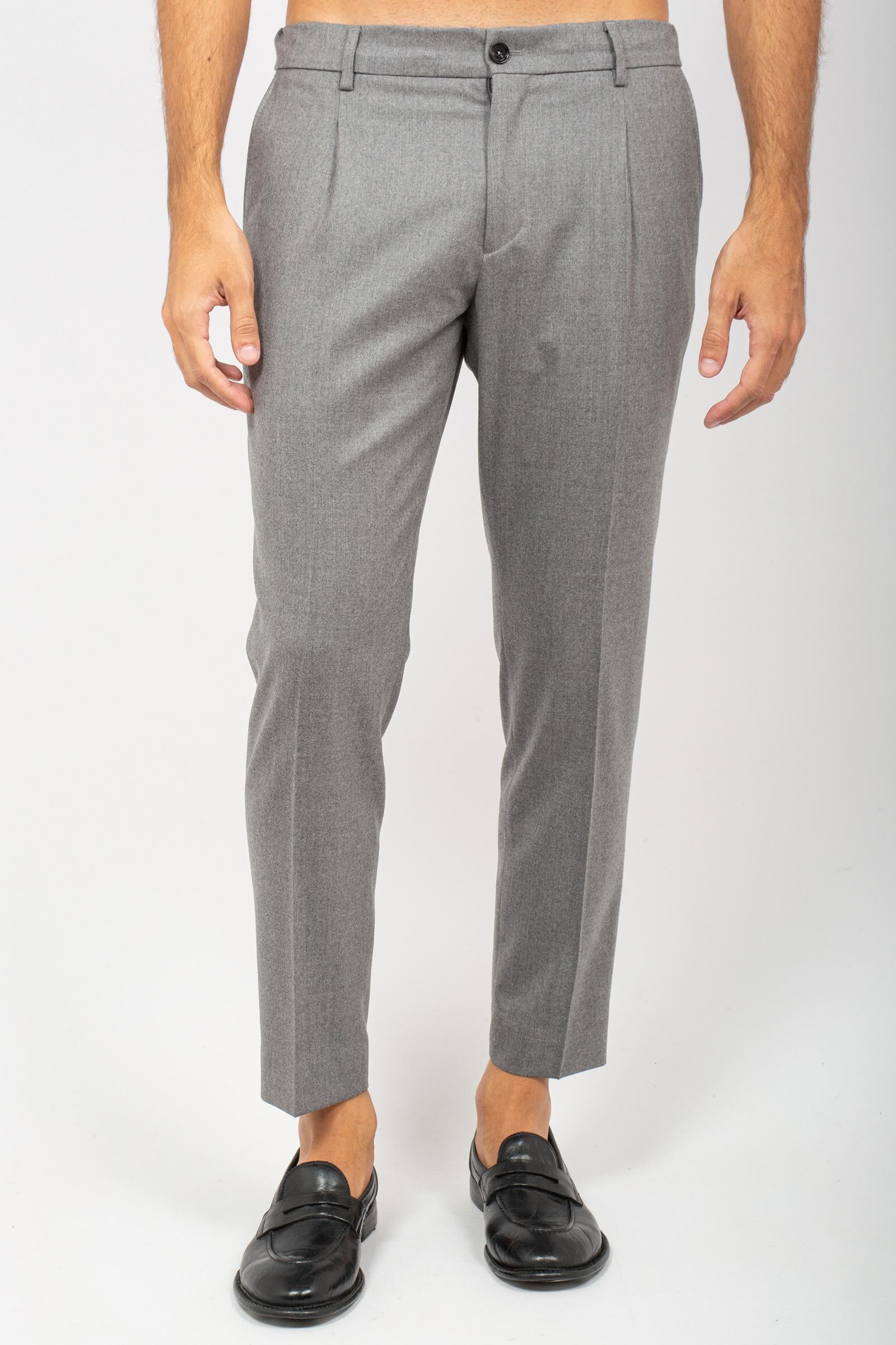 pantalone con coulisse in lana vergine 'riccardo' RICCARDOCCWFS GRIGIOCHIARO BE ABLE 