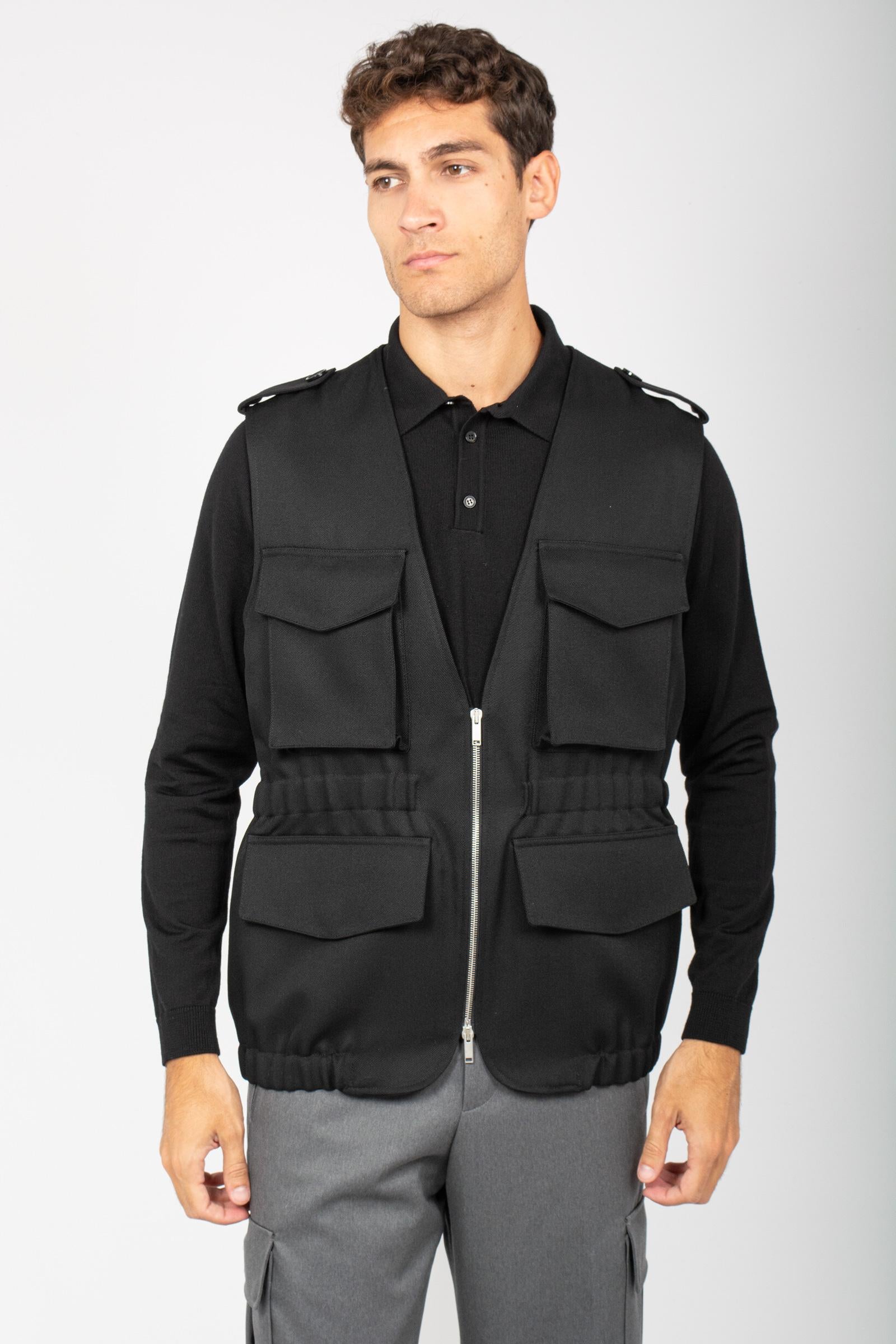 gilet con tasconi in gabardine di lana TL3FGT180TOR SD710990 PT TORINO 