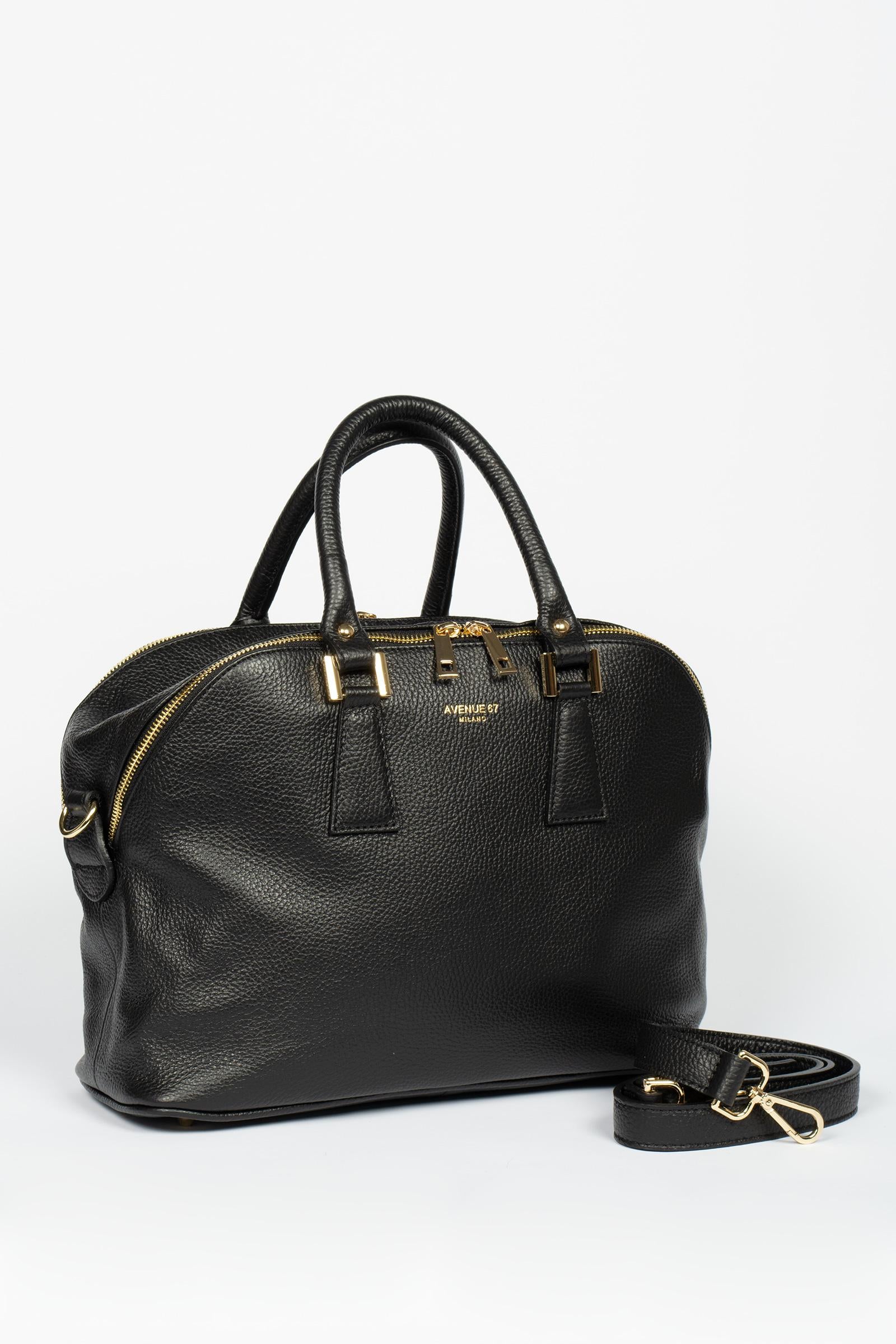 shopper xs in nappa martellata 'fandango' FANDANGOXSDOLLATO NERO AVENUE 67 