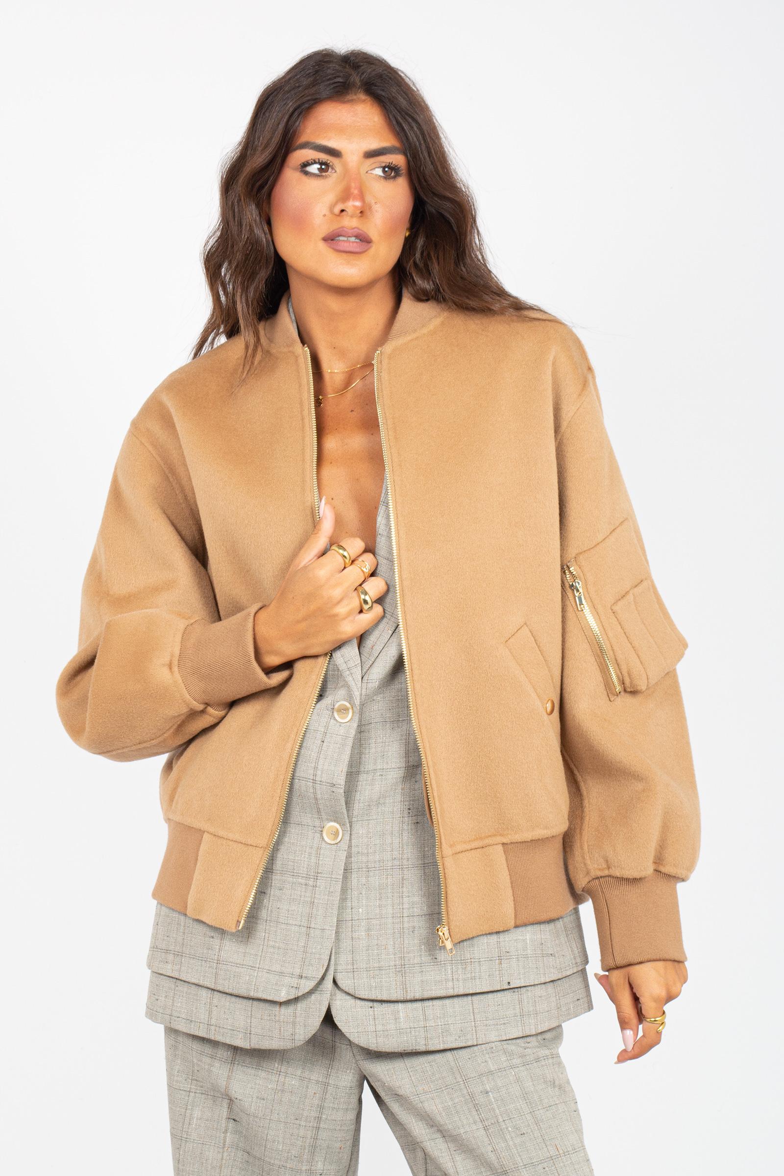 bomber in panno di lana 'azalea' Y5WV51 U70 SEMICOUTURE 