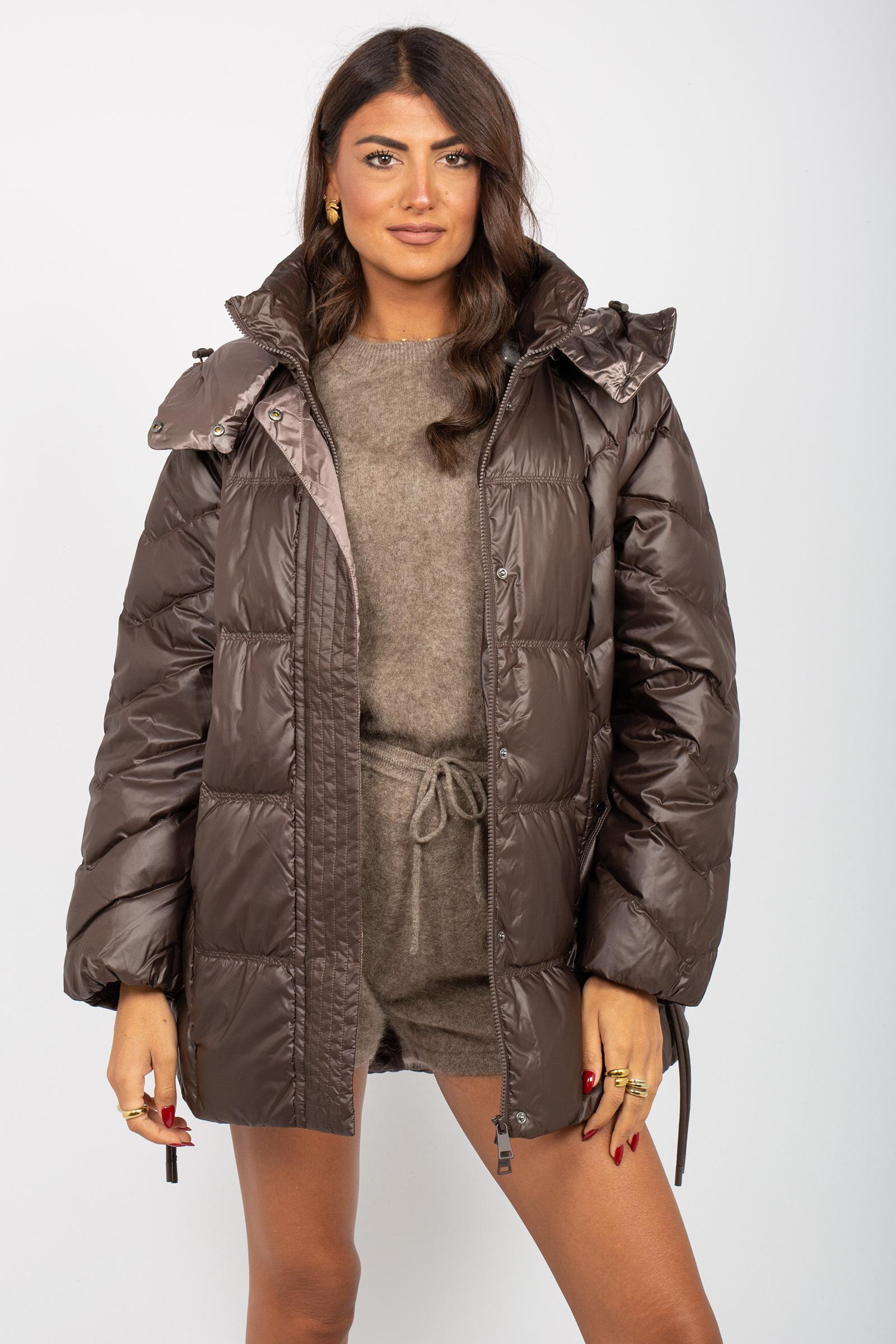 piumino trapuntato in nylon NAIROBI MARRONE PATRIZIA PARMA 