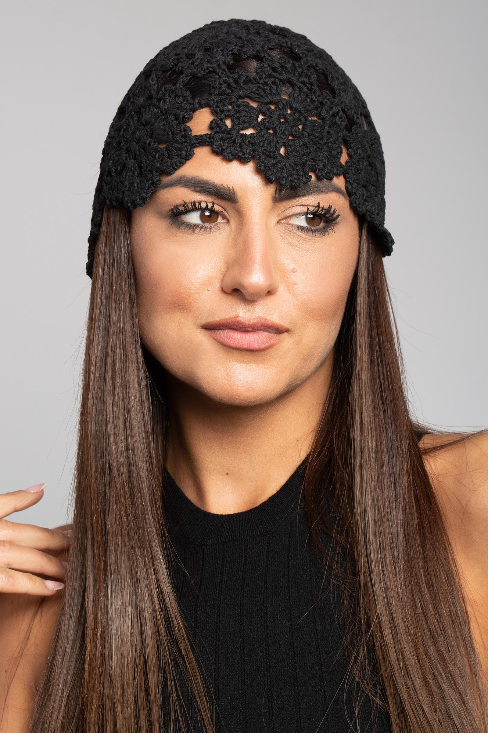 berretto crochet in cotone S26AS05 B169 WEILI ZHENG 