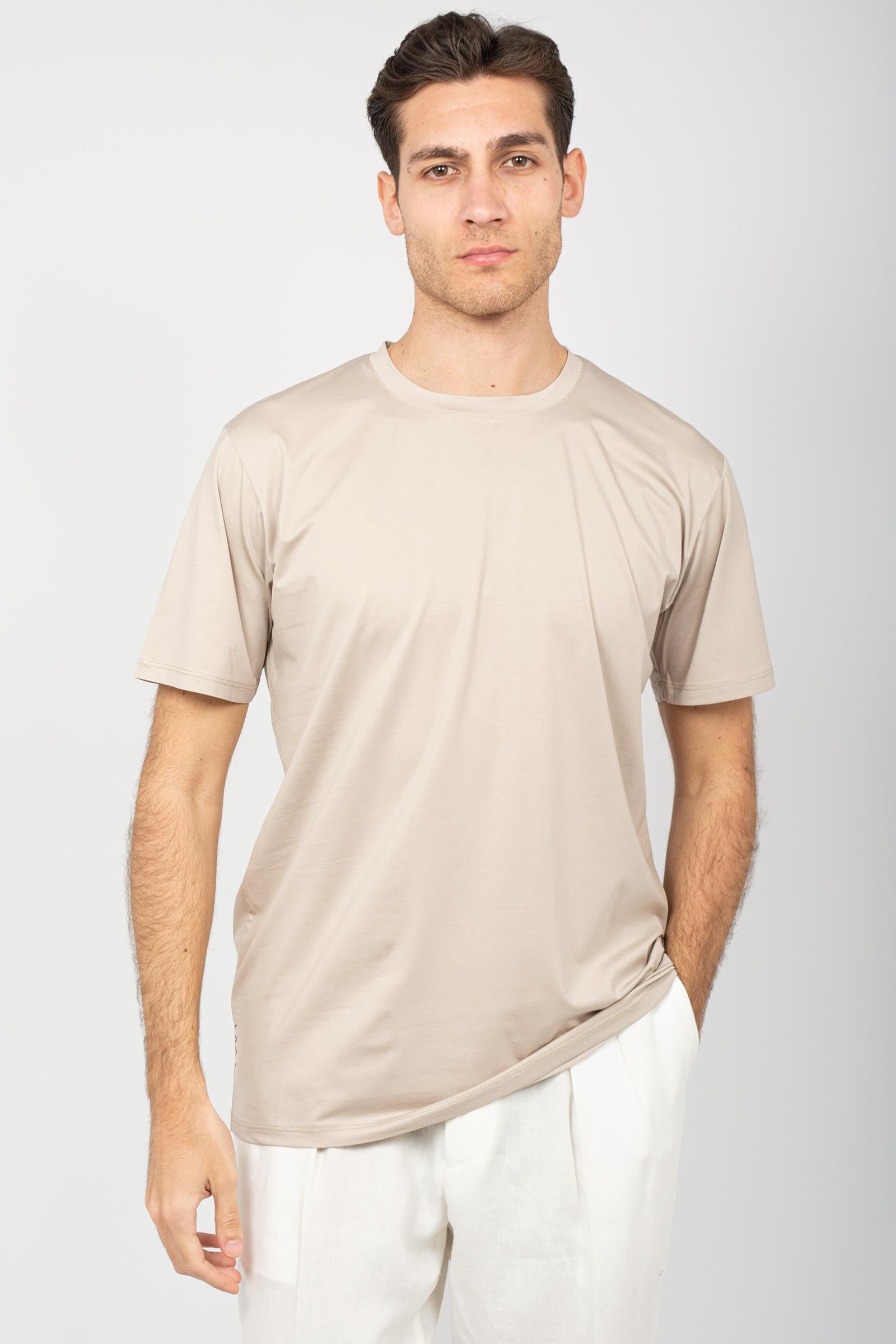 t-shirt in cotone B6D0055 CORDA AMARANTO 