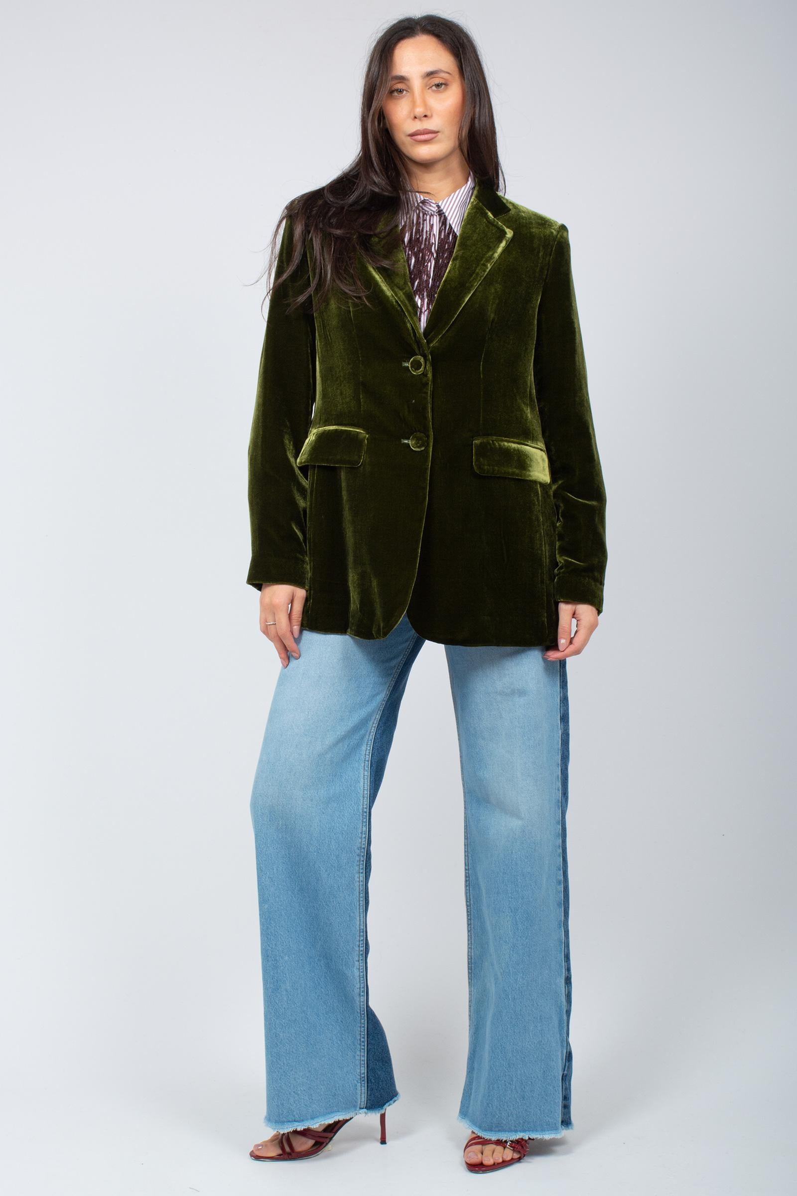 giacca in velluto liscio JD647961026 60004 MALIPARMI 