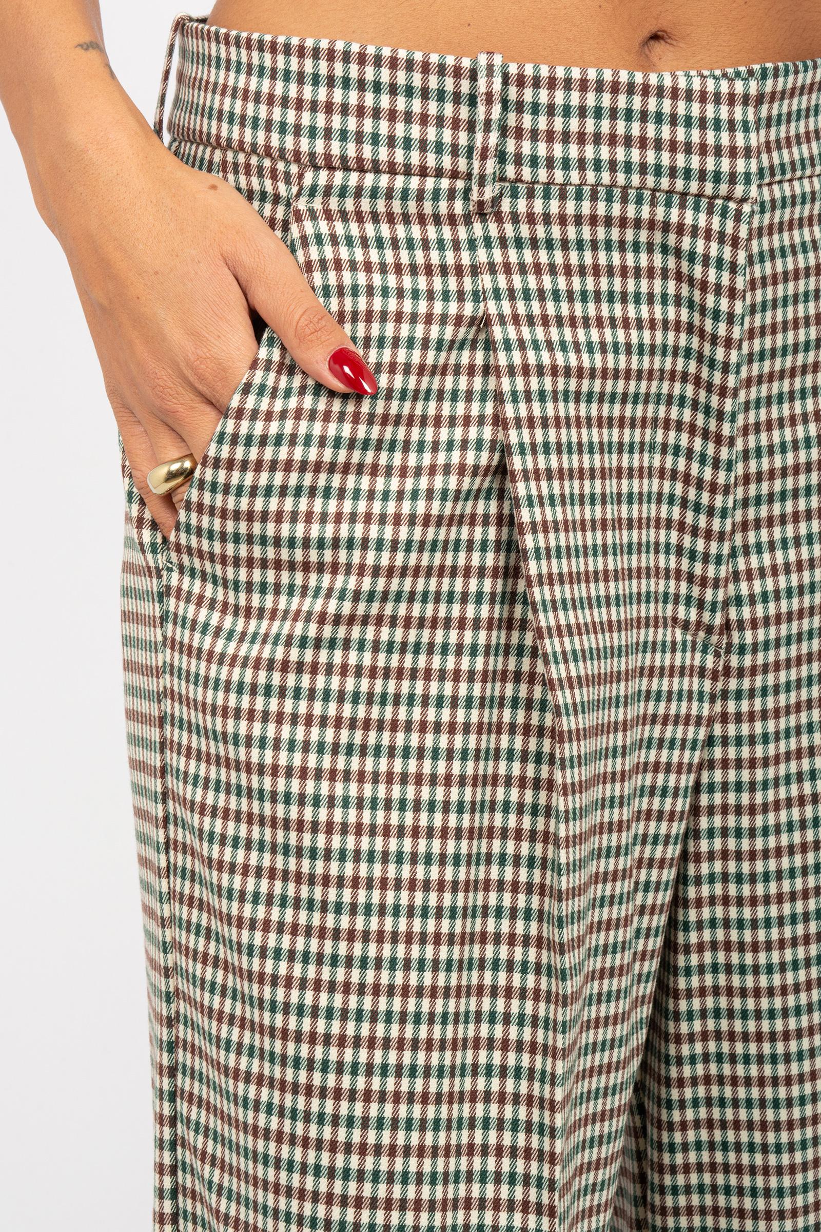 pantalone con pince in misto viscosa P1P01 VERDEBLUES JACQUEUR 