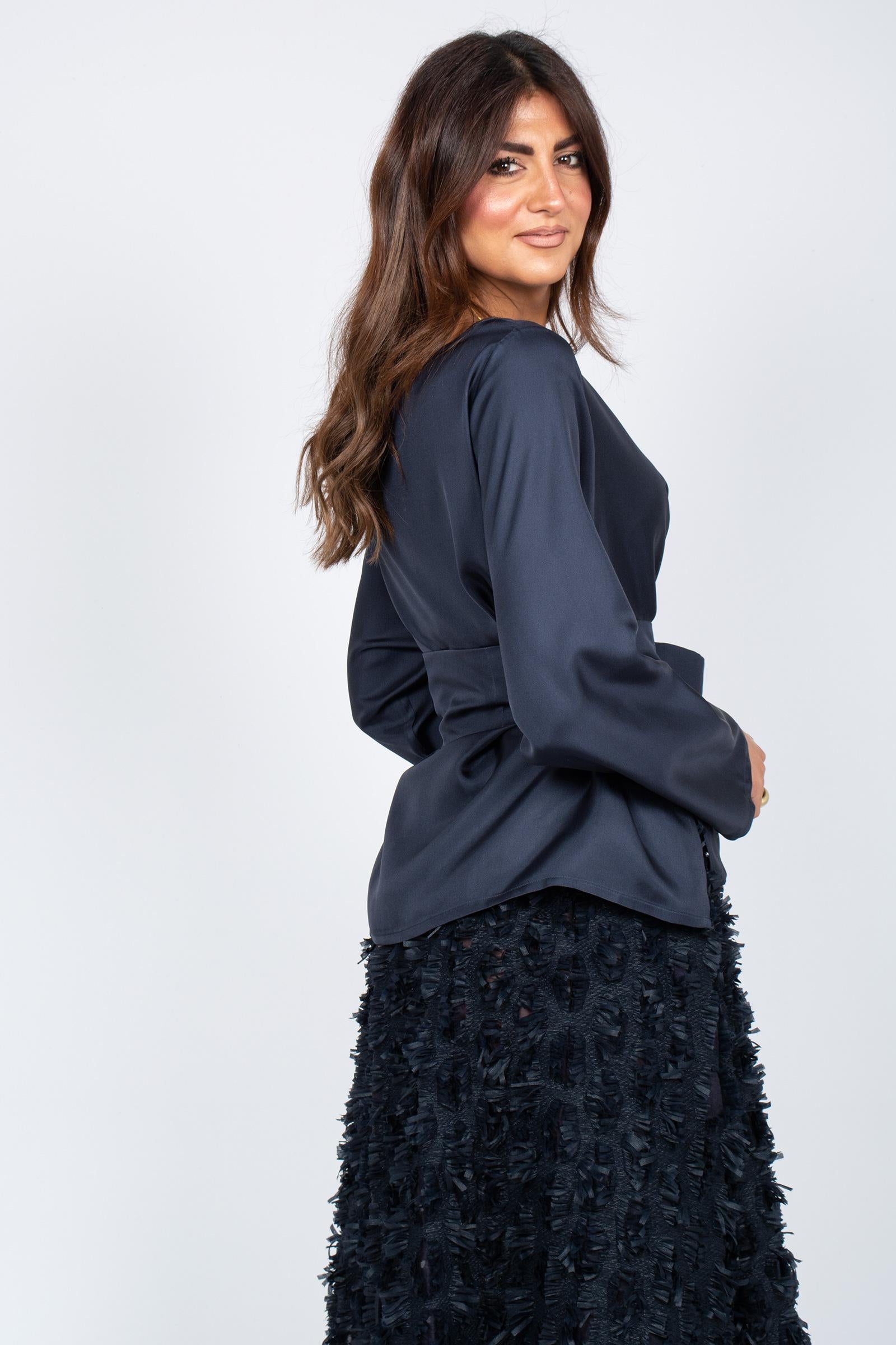blusa in seta stretch 26SMCC34726SSE228 89001 MAISON COGO 
