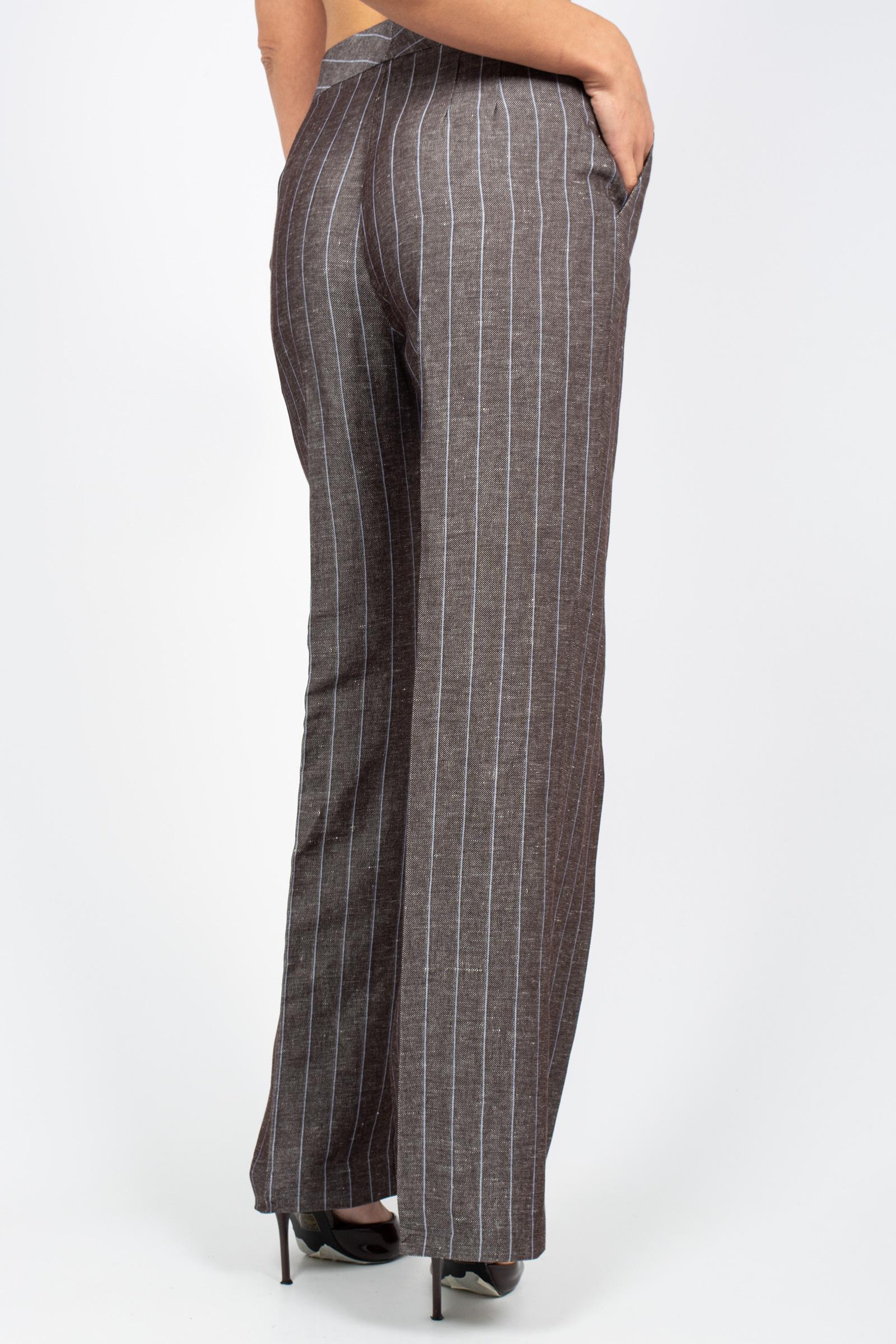 pantalone in lino e viscosa P26M976MF CACAODENIM VIA MASINI 80 