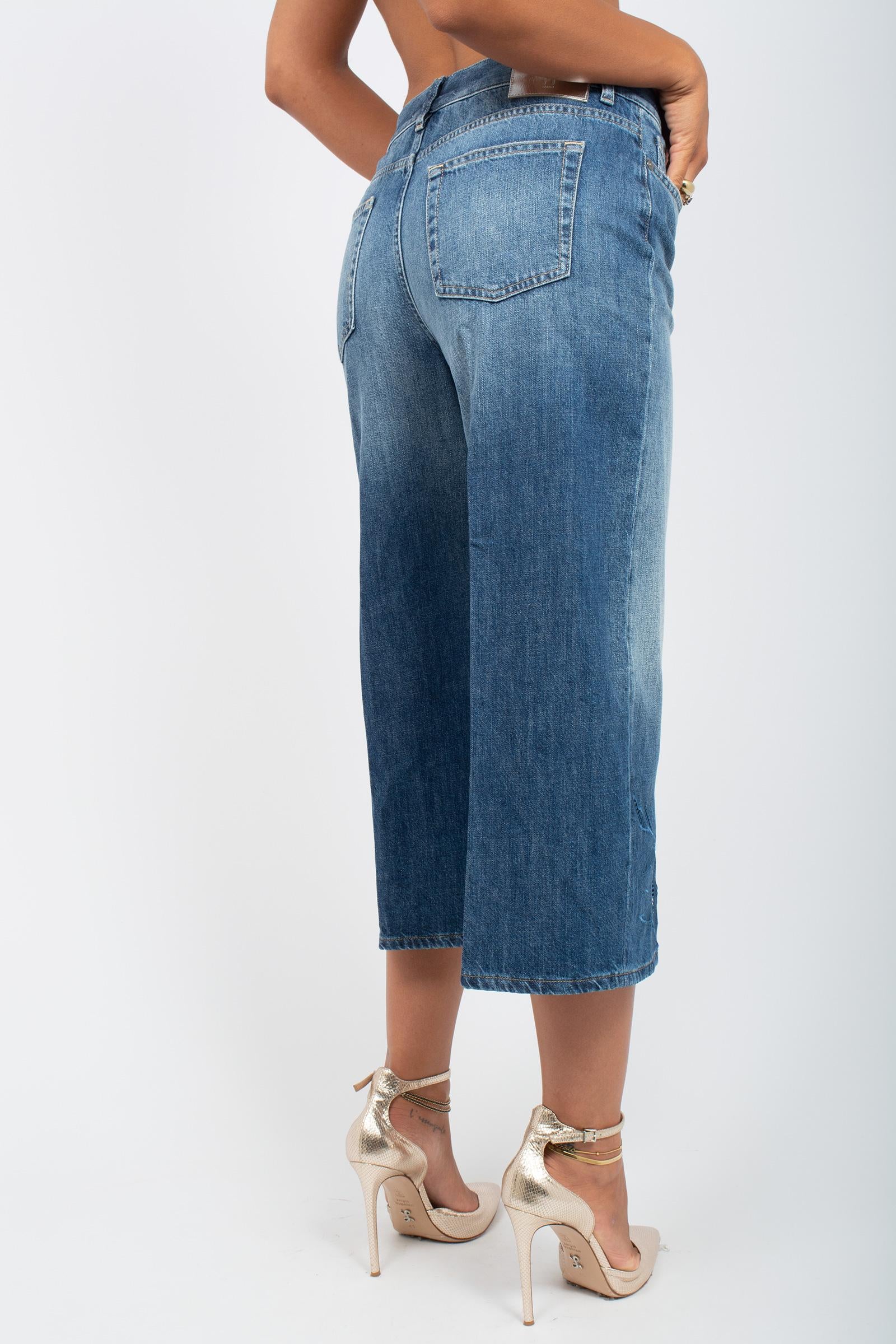 denim bermuda con macrame C1VPRTZ0 OA508WMI03 PT TORINO DENIM 