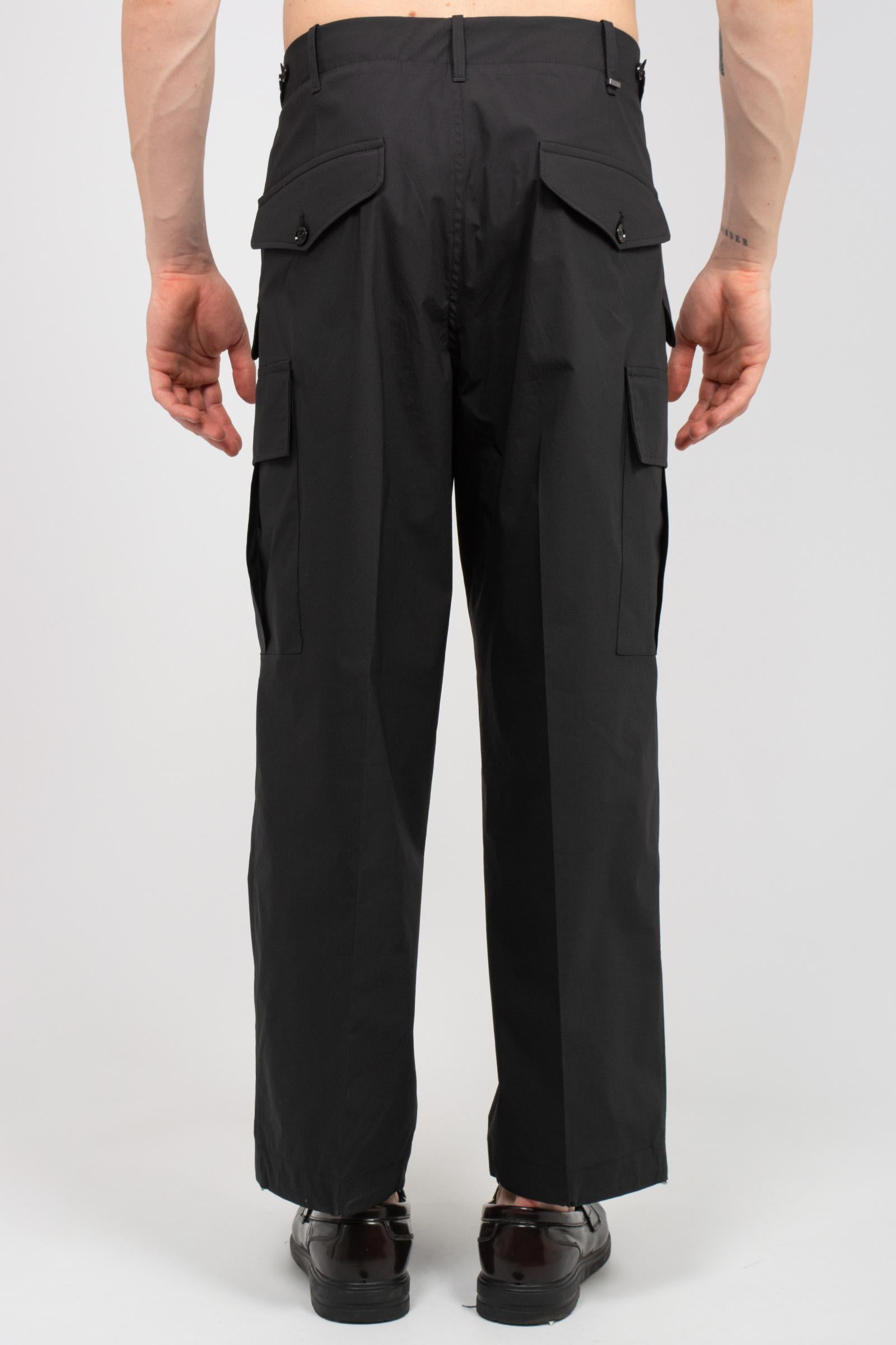 pantalone cargo in misto cotone 'kyoto' KYOTODAS26 NERO BE ABLE 