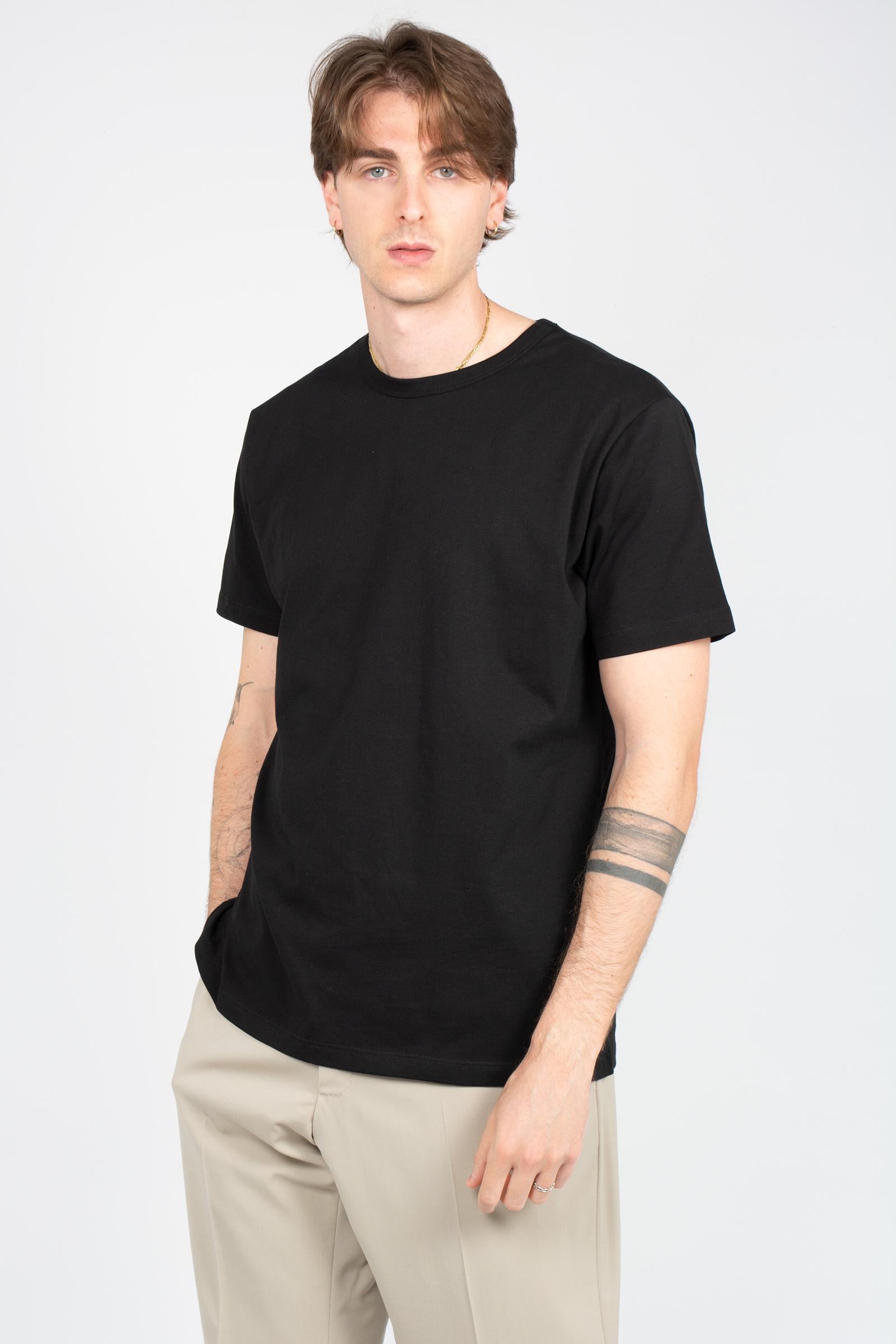 t-shirt in cotone B6AB96 NERO AMARANTO 