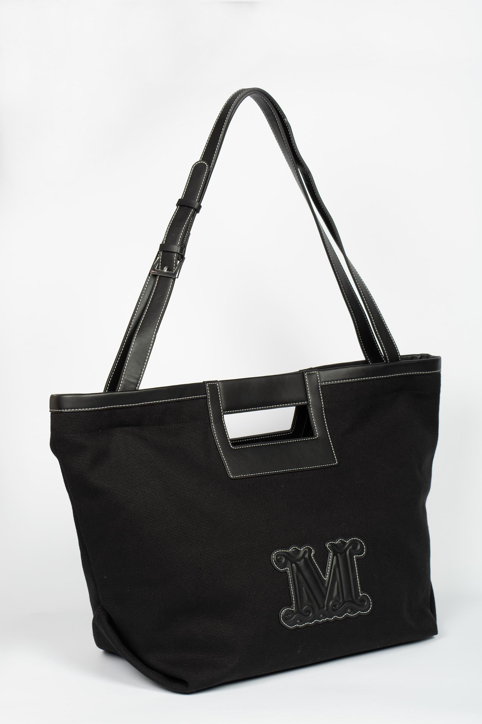 Shopper in tela di cotone 'ecru' 2616511039600 002 MAXMARA BEACHWARE 