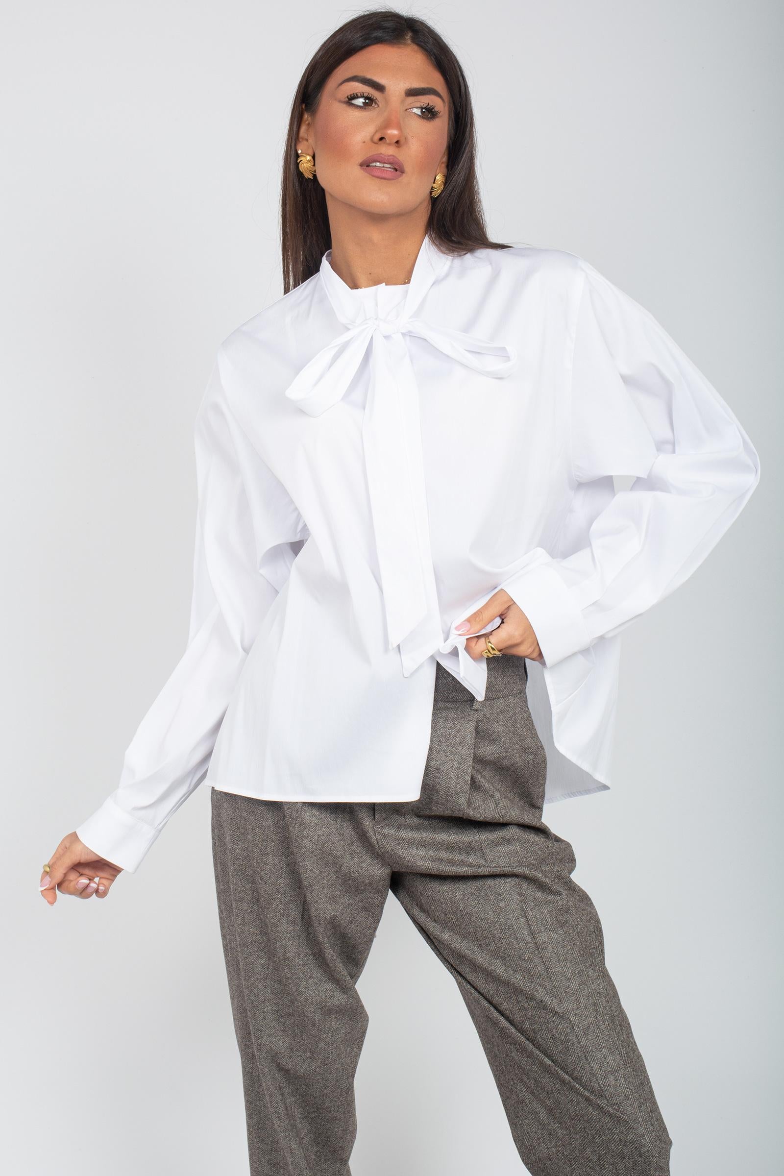camicia oversize in cotone 'antimonio' ANTIMONIODD04 BIANCO DOUUOD 