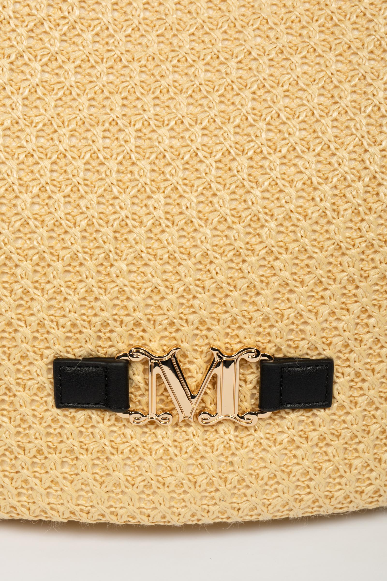 Shopper in rafia ed ecopelle 'bruno' 2616511079600 001 MAXMARA BEACHWARE 