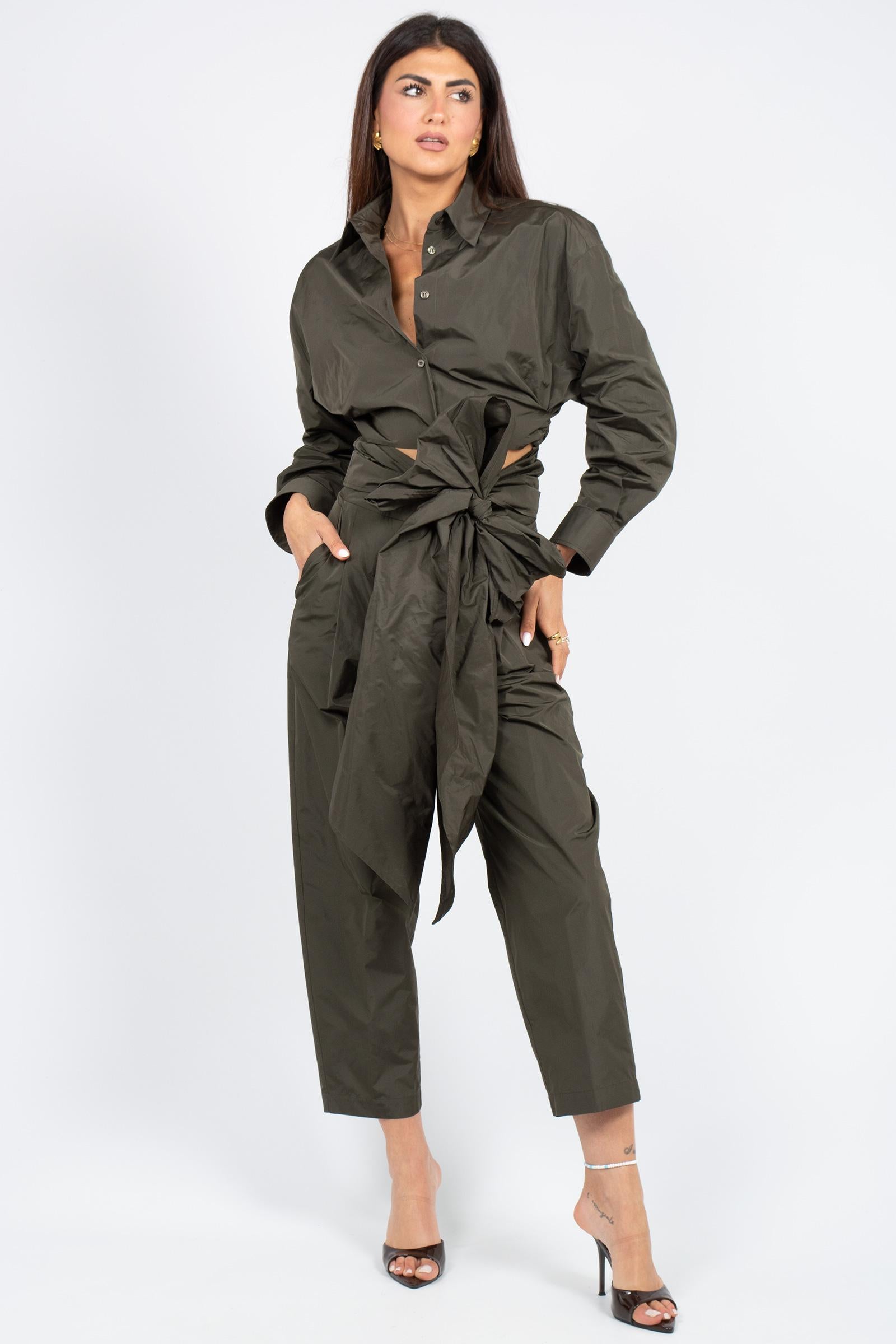 pantalone in taffeta 'chantal' P6SP01 S92 ERIKA CAVALLINI 