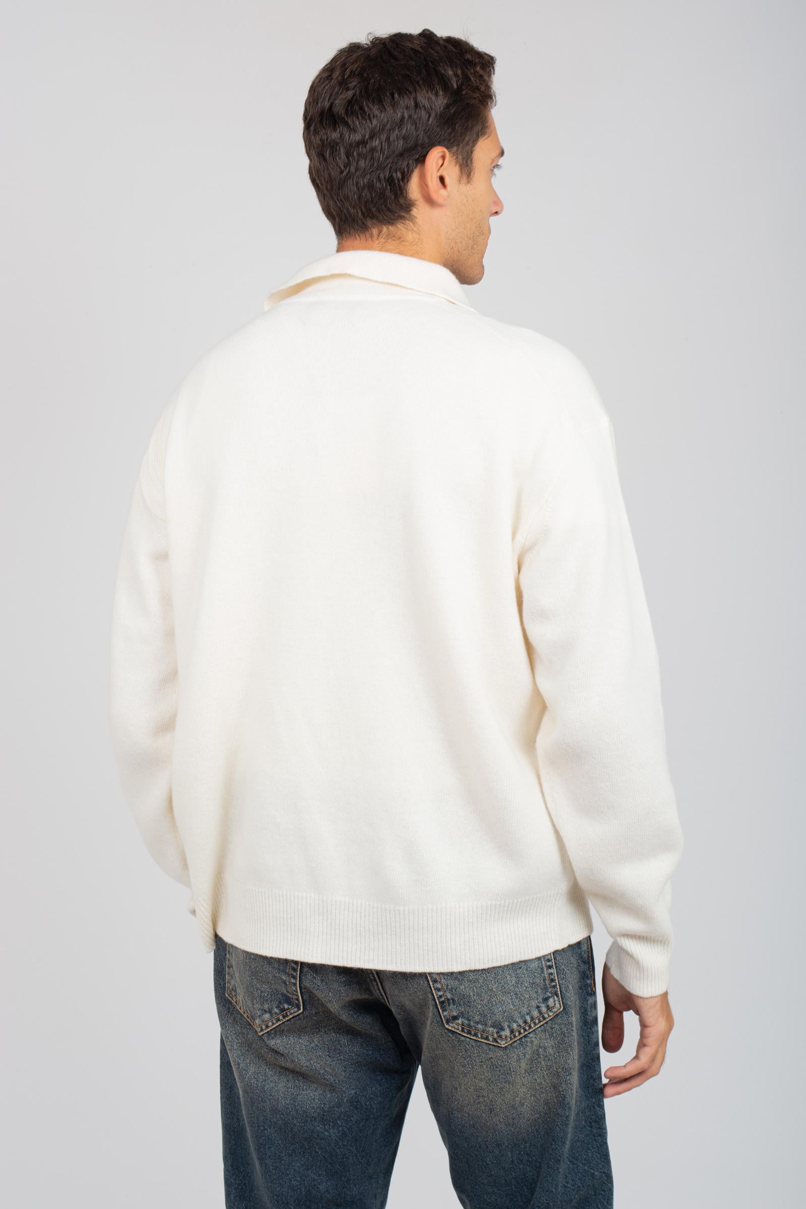 polo oversize in lana e cashmere 253M37404 02 ROBERTO COLLINA 