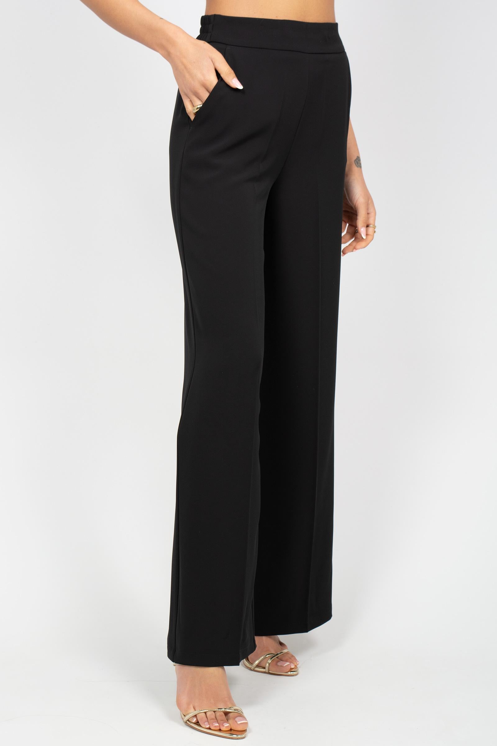 pantalone in cadis M1AB0200 BLACK SOLOTRE 