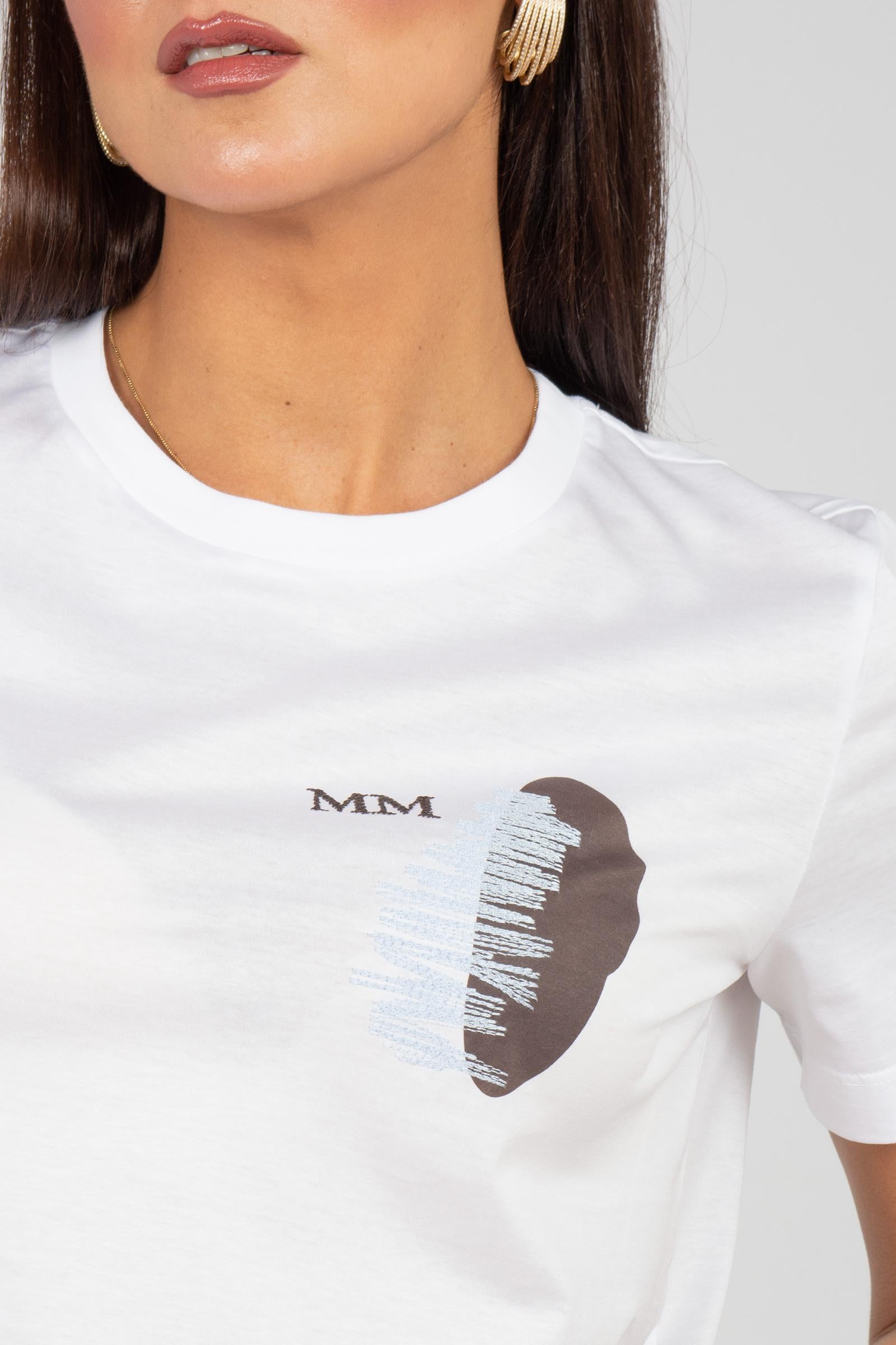 t-shirt in cotone con logo 'licenza' 2616941108600 011 MM - MAX MARA 
