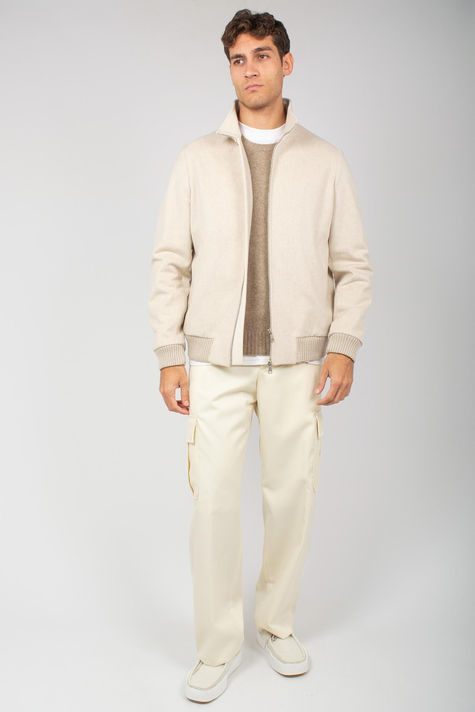 giacca con zip in lana vergine ' loro piana capolavoro' 8400865307 9380 TARDIA 